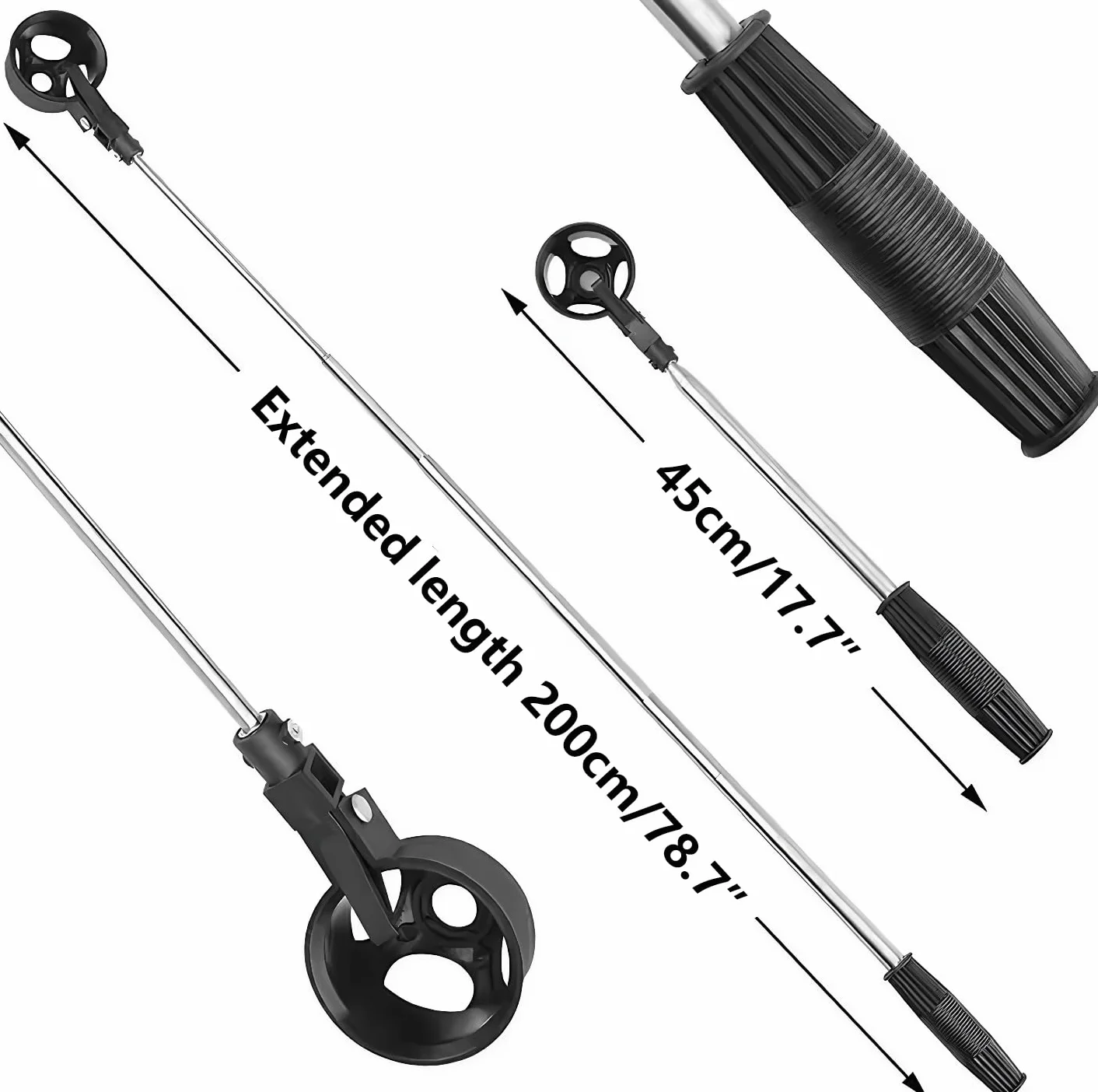 Golf Ball Retriever 45cm/47.7" Estensibile 2m/78.7" 304 Acciaio Inox Pick Up Tool TP15