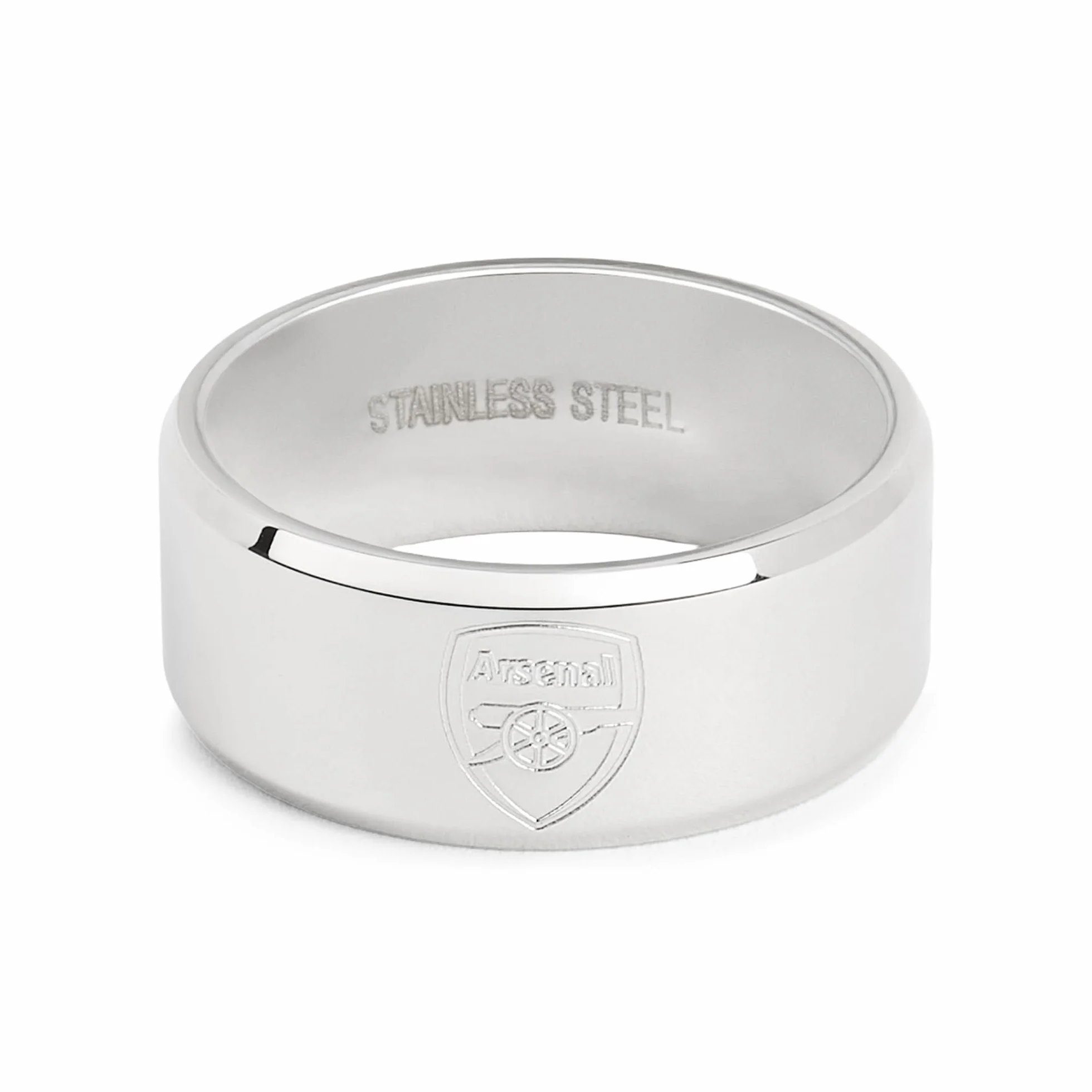 Official Licensed Stainless Steel Crest Band Ring - Mens/Unisex Football Fan Gift