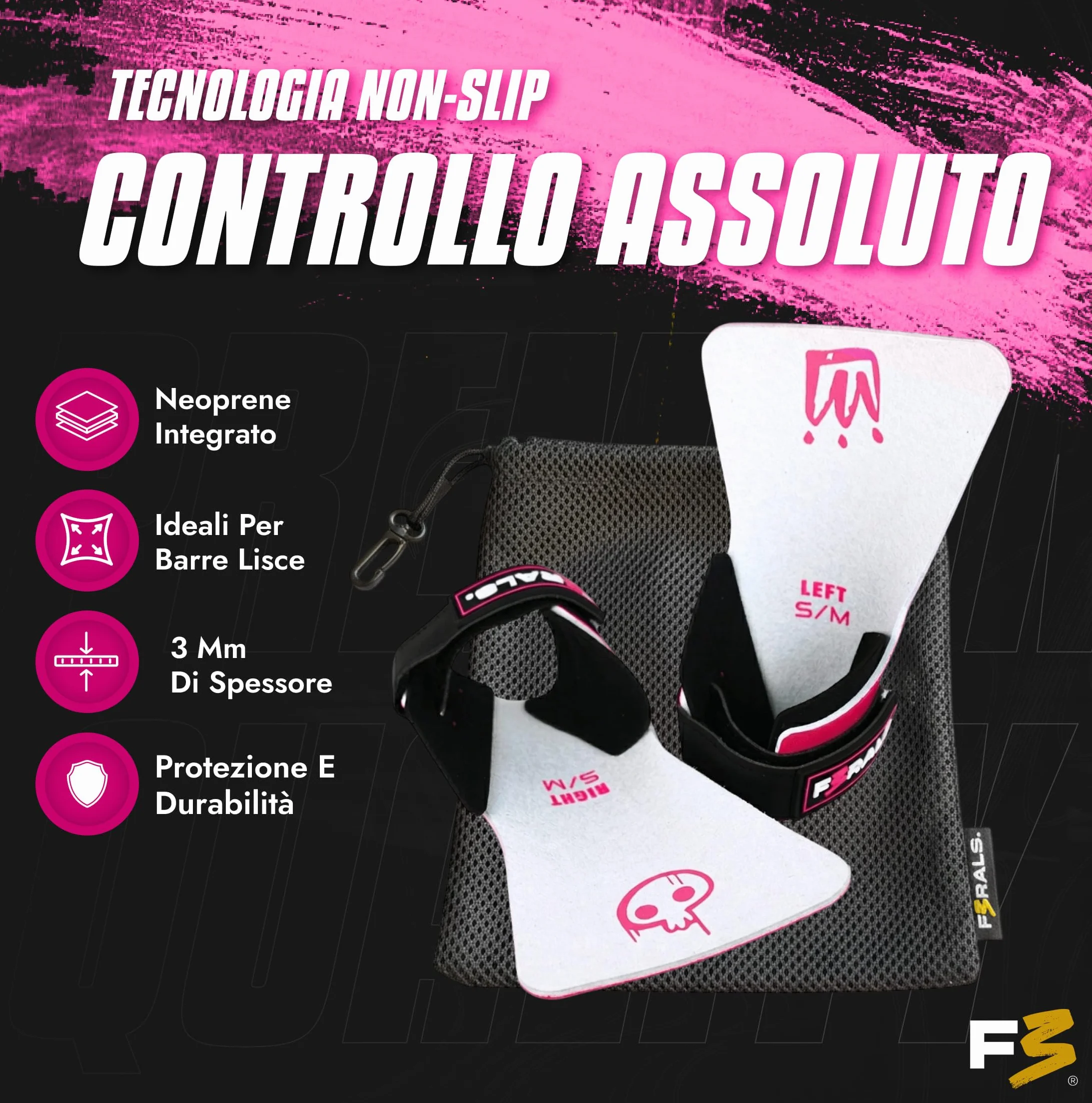 Paracalli Palestra Cross Training Grip Senza Magnesio 3mm Protezione Ampollas Neoprene Antiscivolo