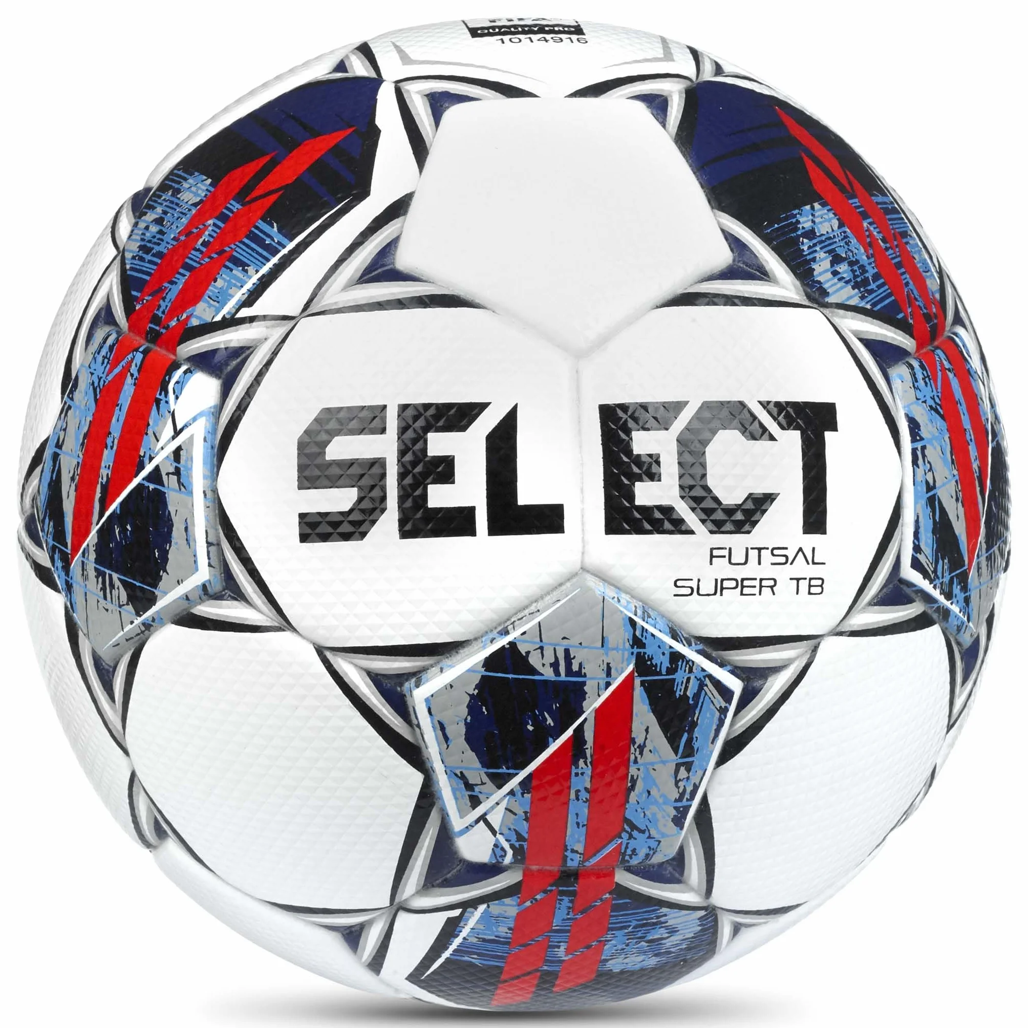 SELECT Futsal Super TB V22 - Pallone da calcio da calcio, colore: bianco/rosso/blu, per adulti