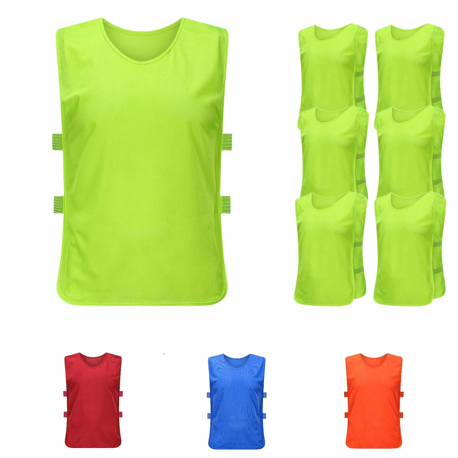 Pettorine Allenamento Calcio 62x65 cm Traspirante Gilet Pallacanestro Donna Uomo Adulti Junior XL 170-200 cm