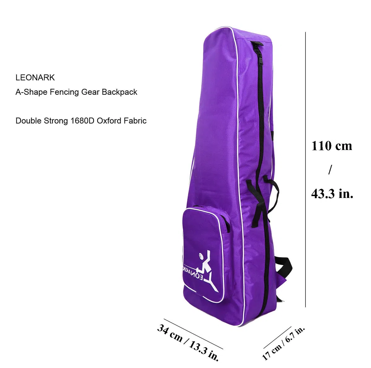 LEONARK Borsa portaoggetti per spada e attrezzatura foil - Zaino portatile per spada, tuta e maschera da scherma
