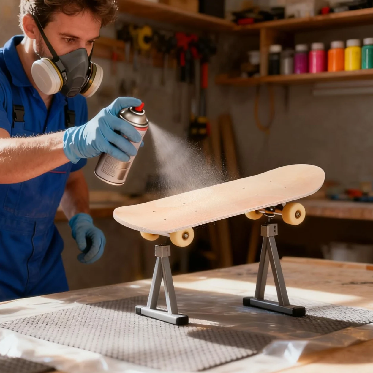 Tavola da skateboard per dipingere Deck da skateboard fai da te per bambini, superficie liscia per graffiti e mestieri, resistente e durevole