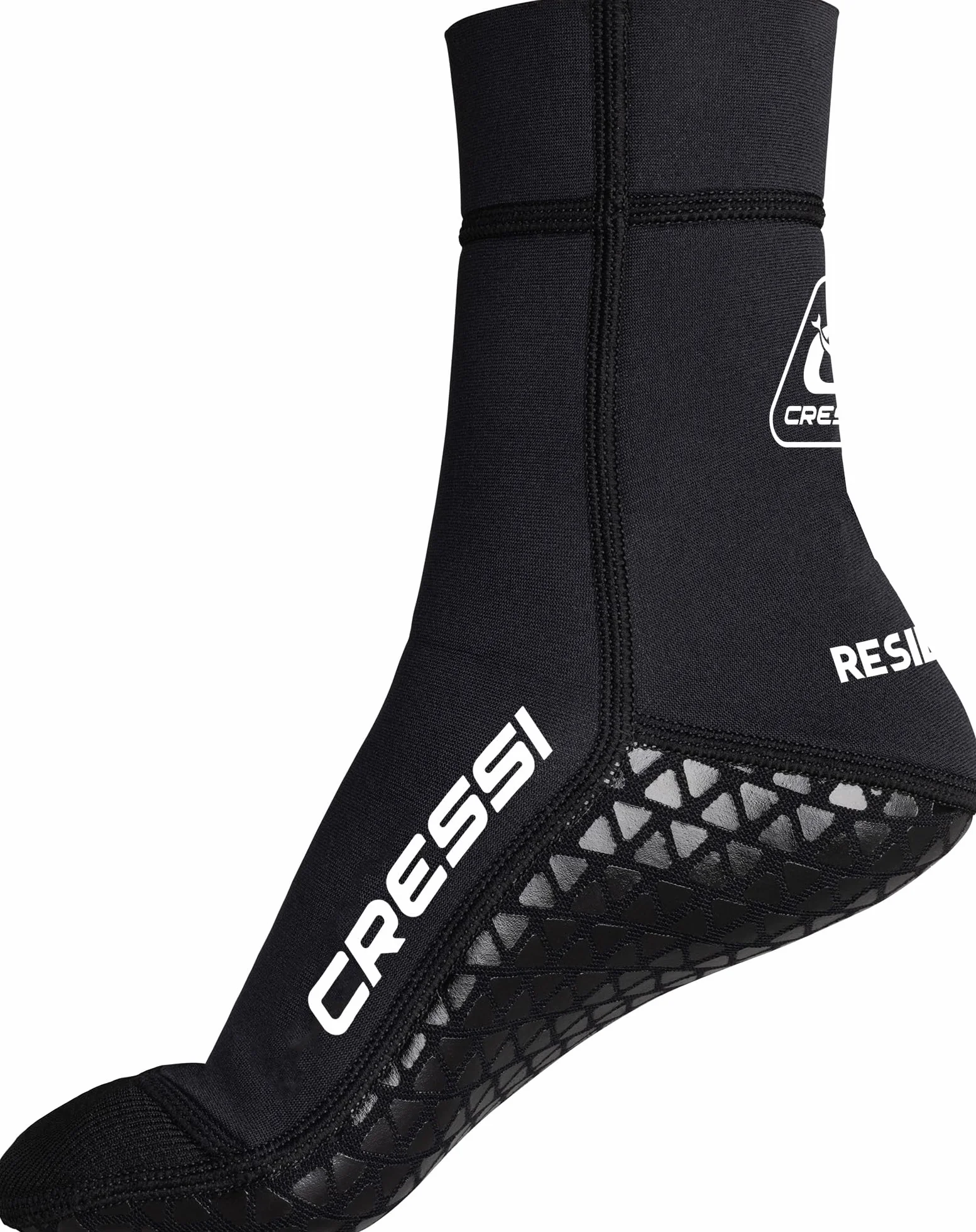 CRESSI Resilient Pro Neoprene Socks-Calzari Unisex Neoprene 3mm Nero Monofoderato Anti Sabbia System “Smooth Glideskin Sandproof” con Suola Grip Gommata Antiscivolo, per Sport Acquatici