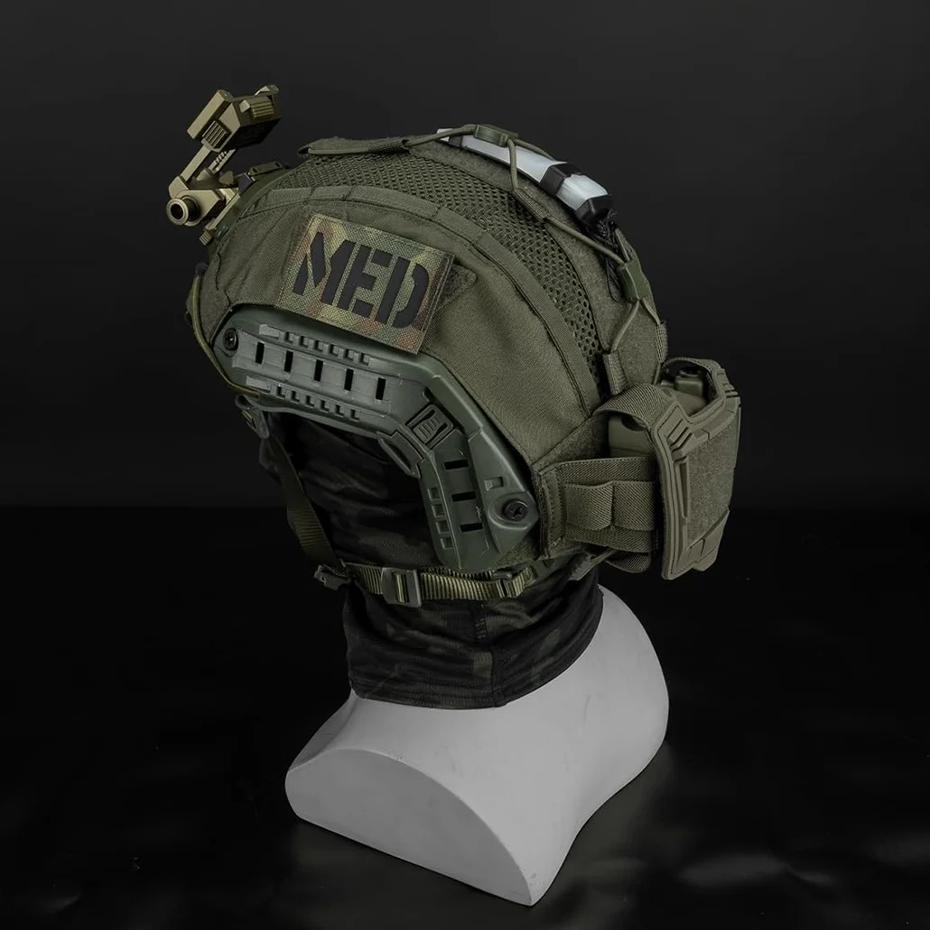 IDOGEAR House Tattico per Casco con Tasca Batteria NVG Casco Contrappeso per Fast Helmet Taglia M/L/XL