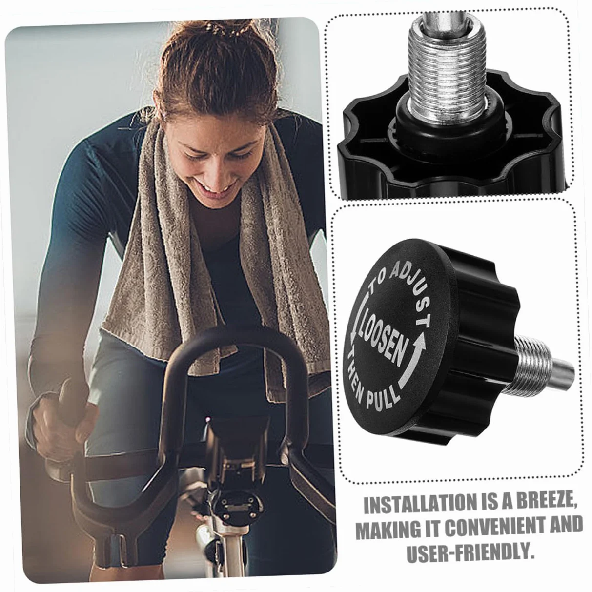Supvox Pulsante di trazione regolabile in altezza per cyclette ricambio fitness