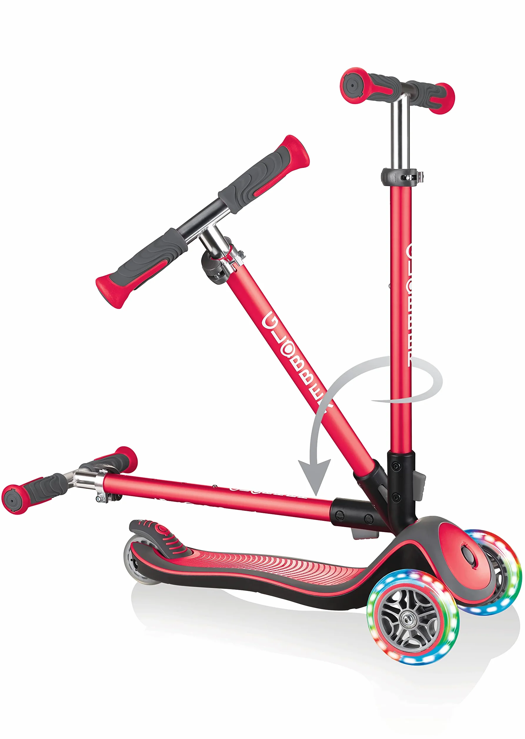 Globber Elite Deluxe Lights Light Up 3-Wheeled Complete Scooter - Ideal for Children 3+