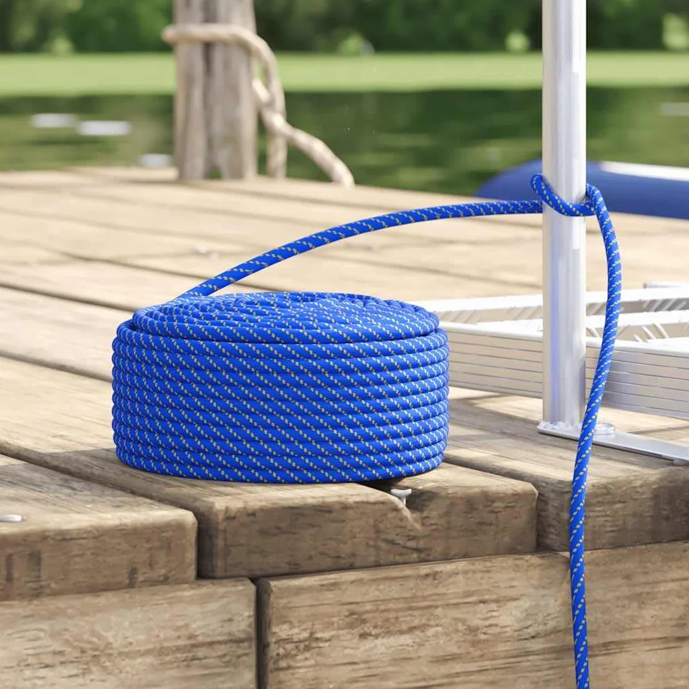 vidaXL Corda Marina 50 m x 10 mm, Blu, Polipropilene, Impermeabile, Galleggiante, Resistente all’Usura e ai Raggi UV, Giardino, Esterno e Nautica