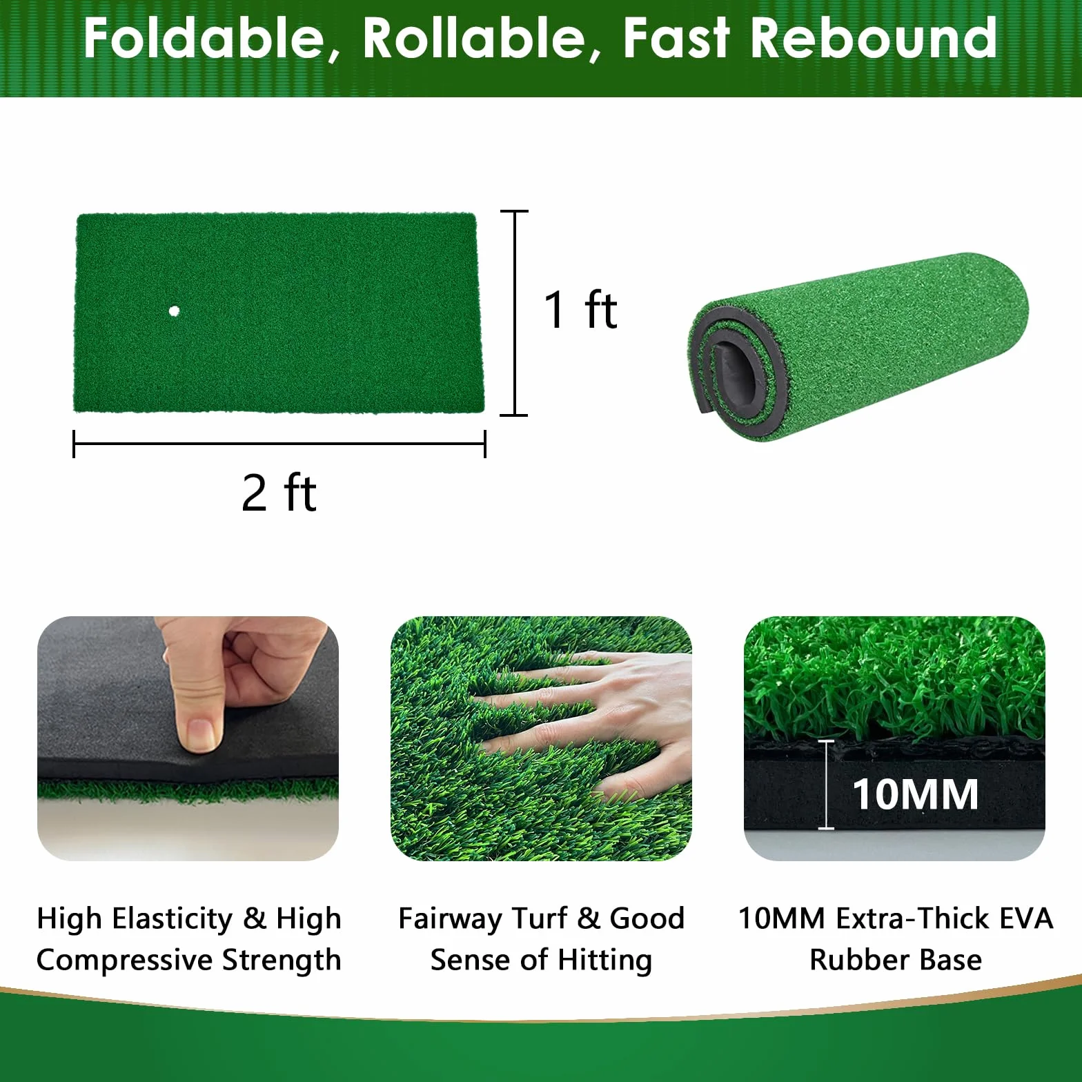 TTCB Sports Rete da Golf 10x7FT con 6 palline, 1 correttore di oscillazione, Perfetta per interni ed esterni, Ideale per l'allenamento di swing e chipping in giardino o campo pratica (3x2,1x1,8m)