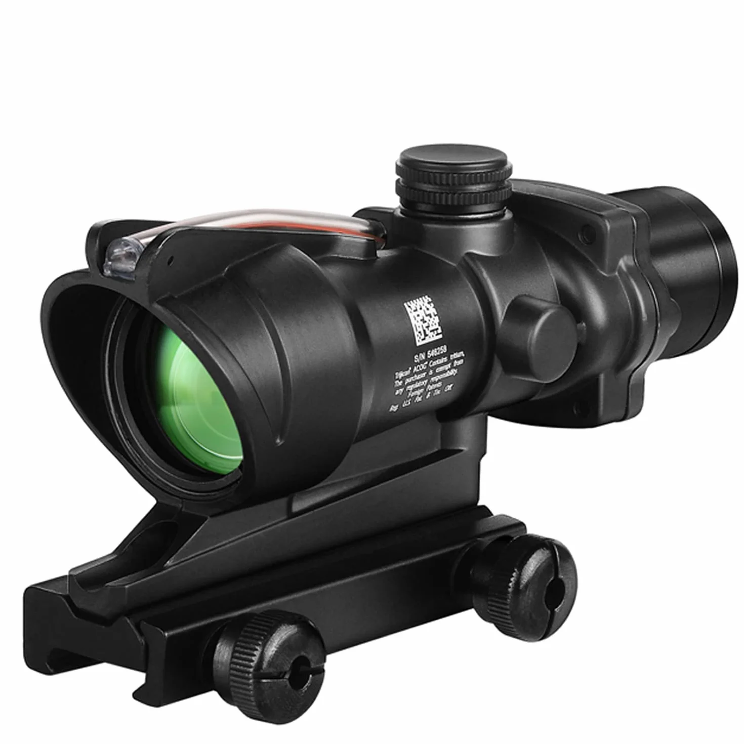 Paike Cannocchiale da puntamento 4x32mm ACOG Red DOT Sight con Reticolo Chevron Rosso