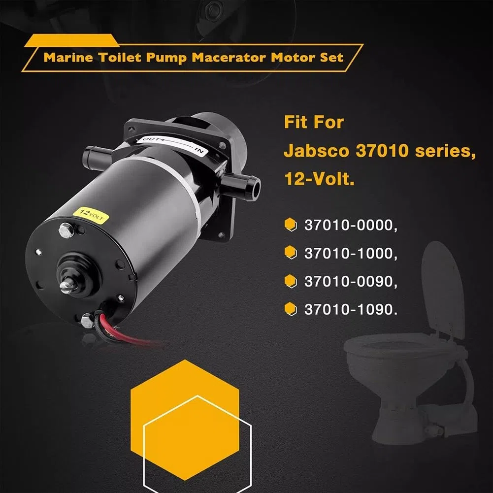 Componente elettrica marina del pulverizzatore della toilette, toilette silenziosa del pulverizzatore di lavaggio marino 12v di camper, per il modello 37010 di serie di Jabsco 37010