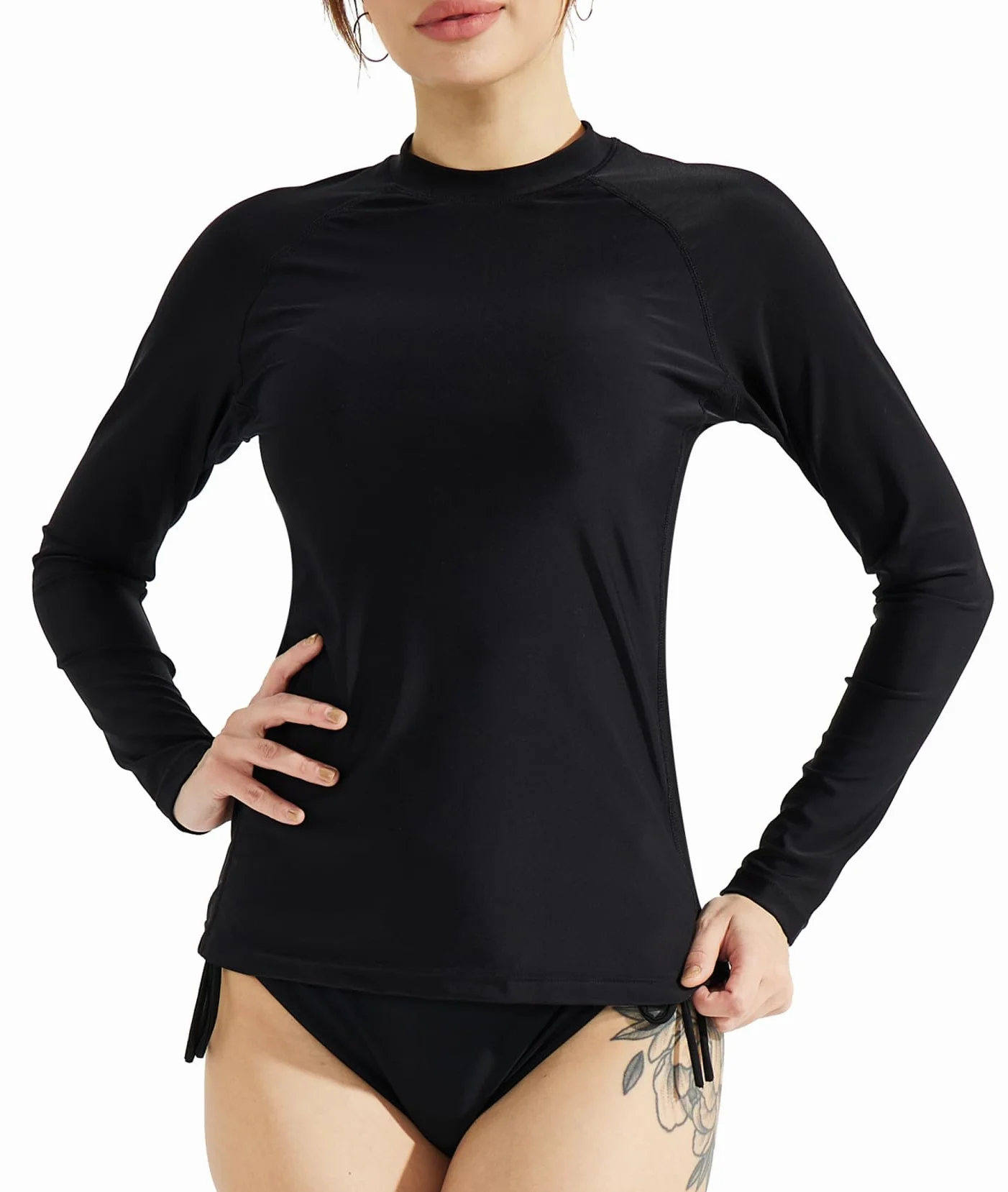 Rash Guard da Donna Maniche Lunghe Protezione Solare per Nuoto Snorkeling Surf