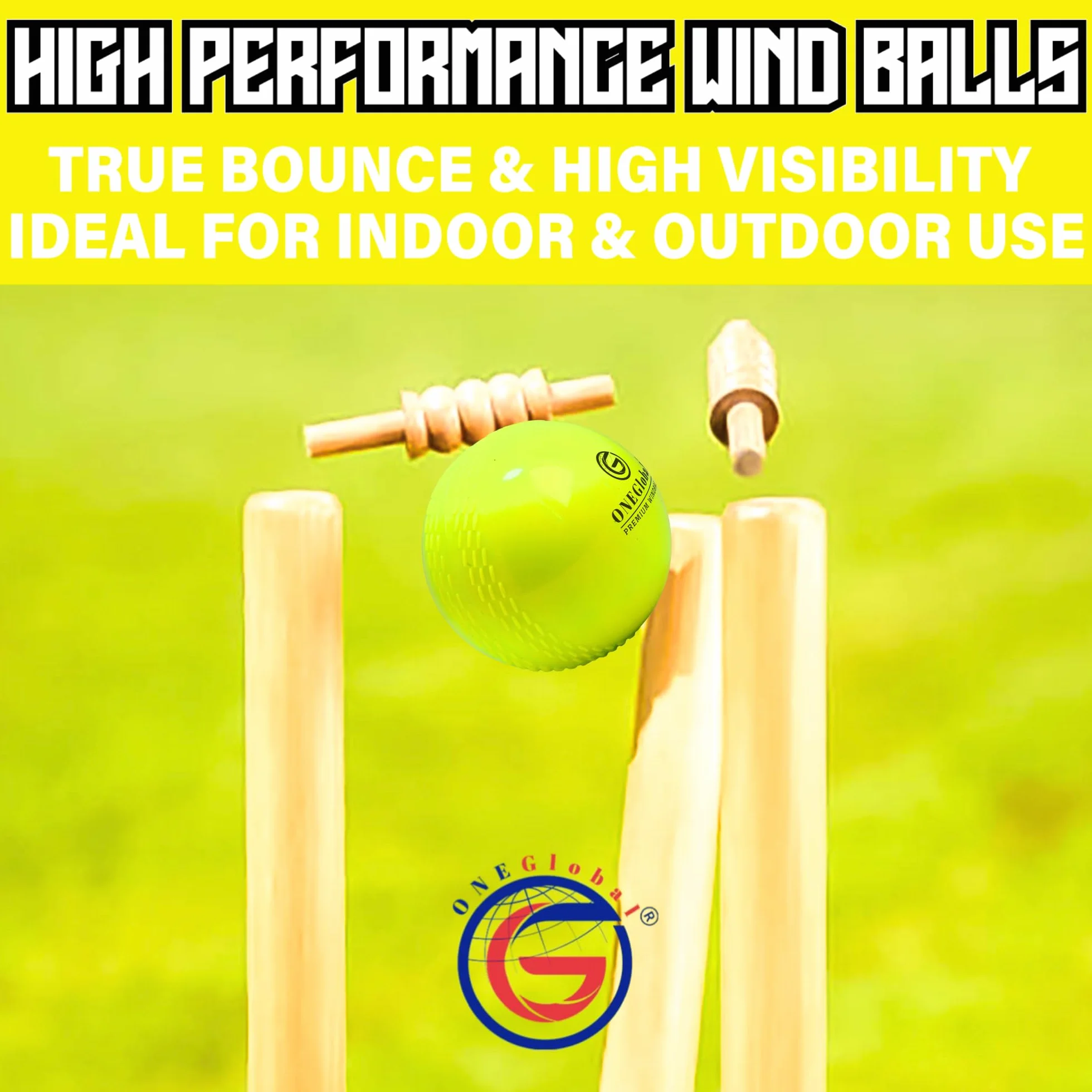 Windball Soft Cricket Ball Durable Embossed Seam True Bounce Swing for Outdoor Indoor Practice Coaching