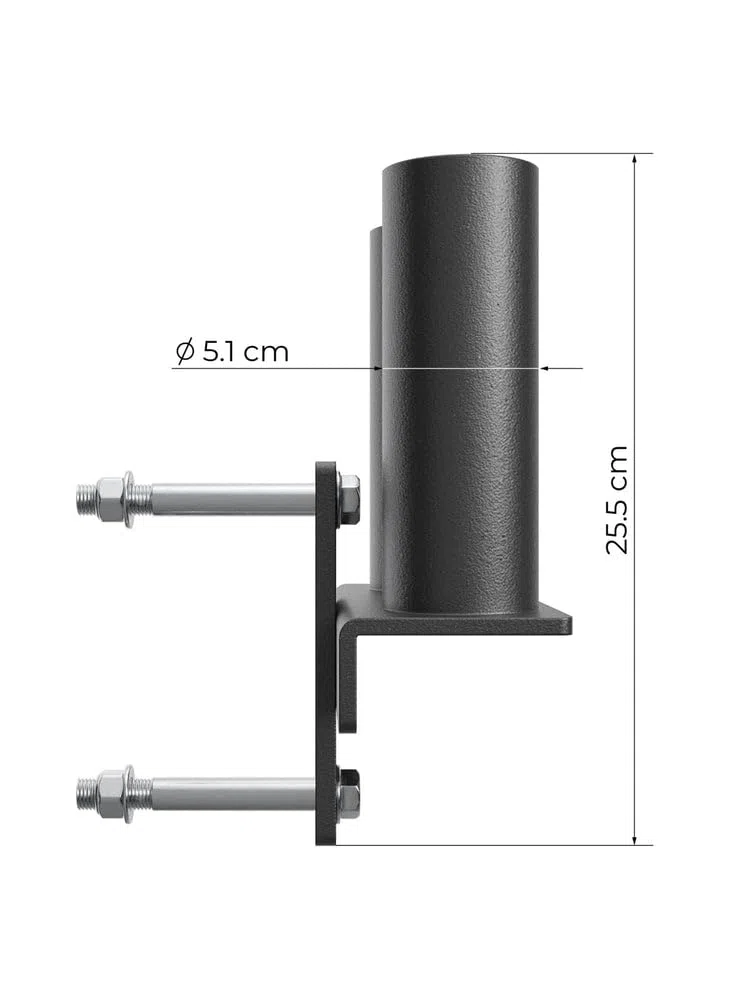 ATLETICA R8 Double Bar Holder | Compatto e salvaspazio | Per la conservazione verticale di due aste da 50 mm all'interno o all'esterno sul rack R8 | verniciato a polvere