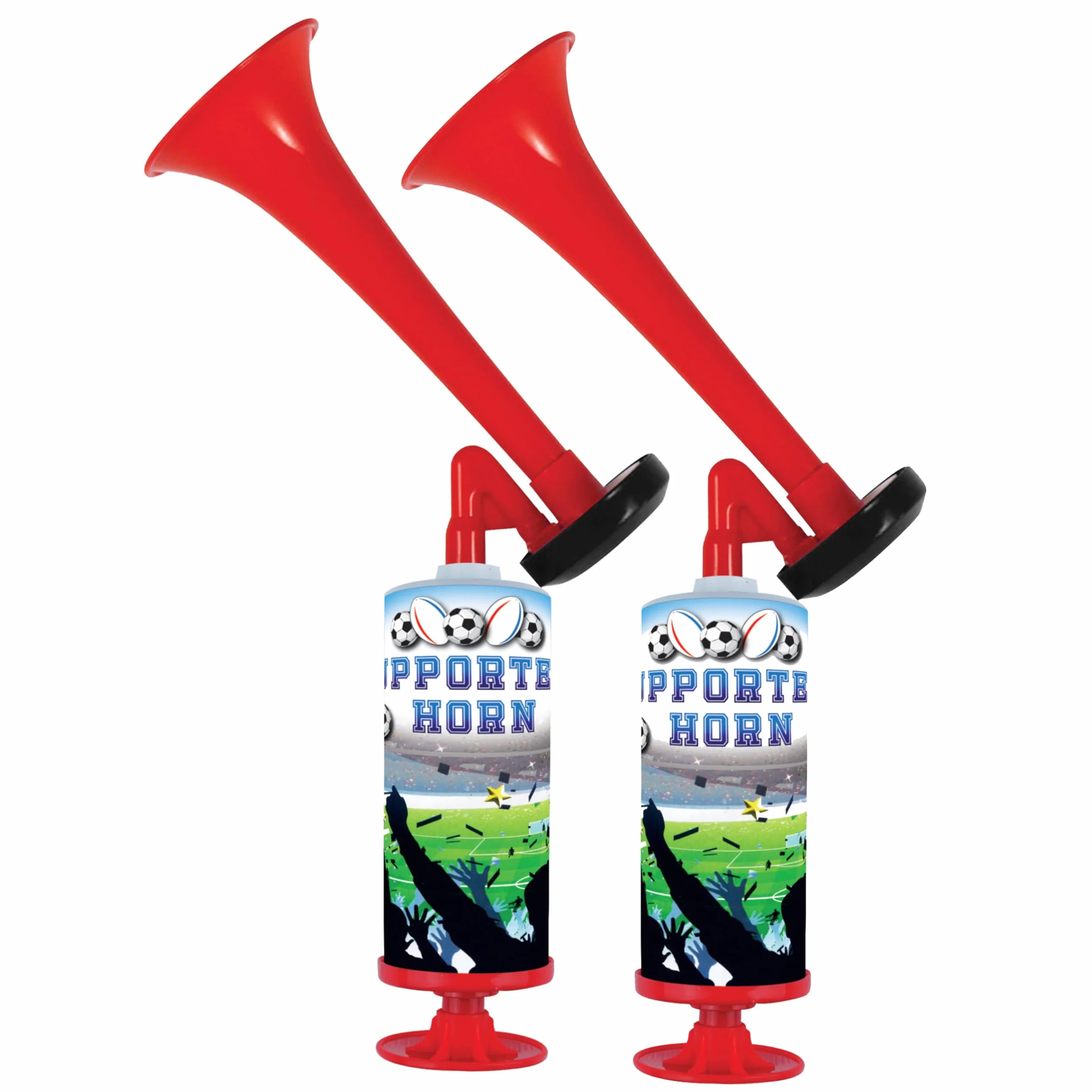 Piro89 Due Trombe da Stadio Manuale Senza Gas, Stadium Hair Horn