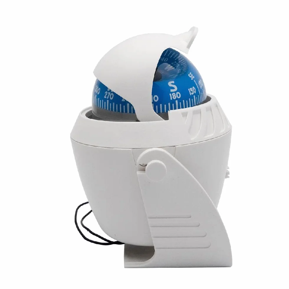 Baceyong Bussola, navigatore marittimo, antipolvere, impermeabile, LED, alta precisione, multiuso, bianco