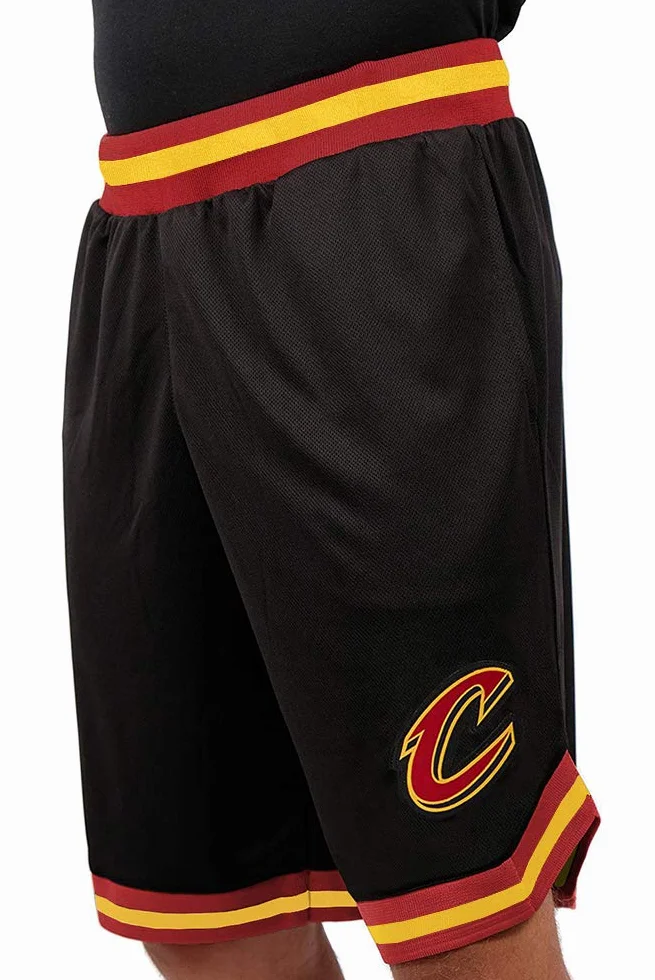 UNK NBA Ultra Game GSM3547F Woven Team Logo Poly Mesh Basket Shorts Nero Large