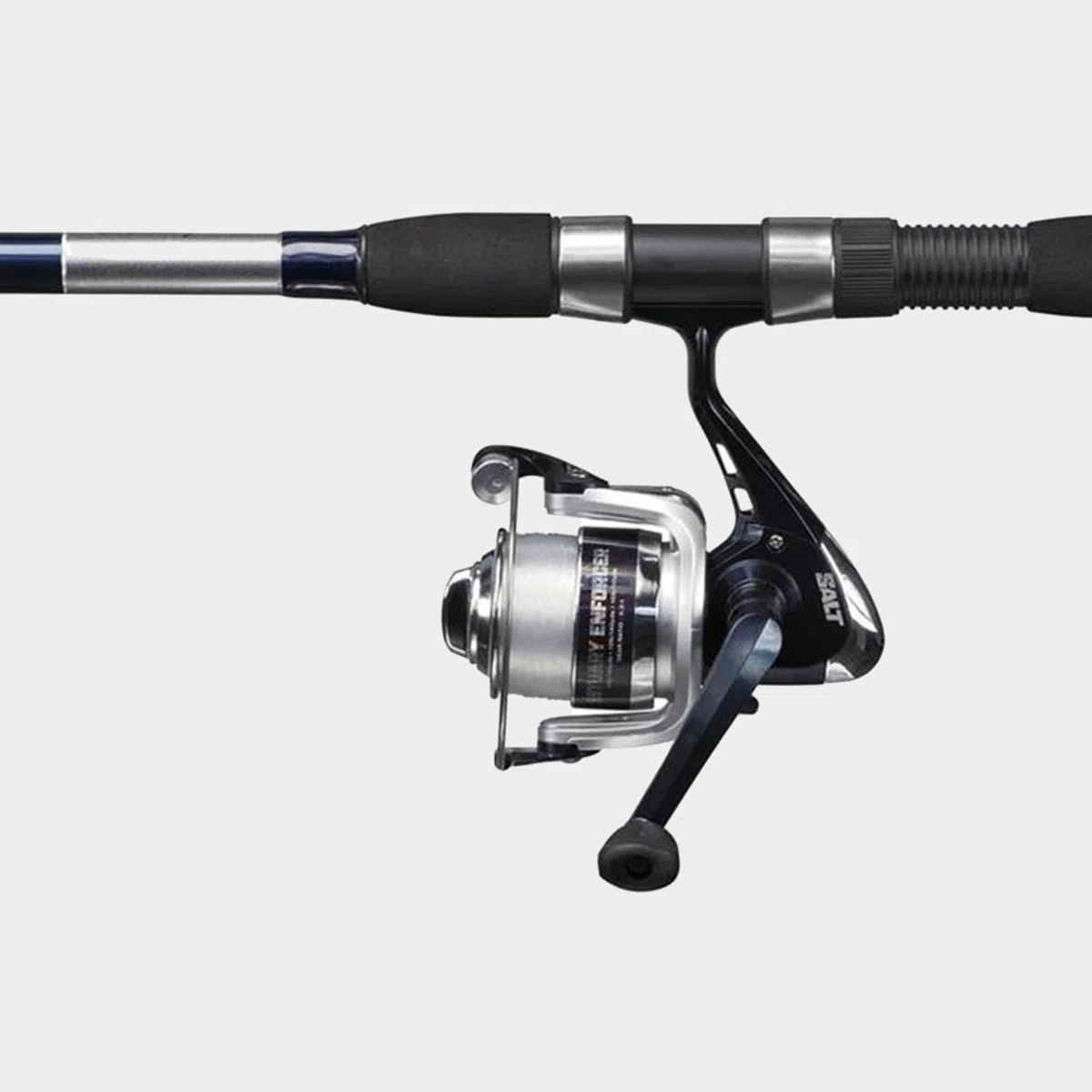 Shakespeare SALT Estuary Enforcer Combo Set, canna da pesca e mulinello, combo spinning, custodia rigida, esche e attrezzatura finale, pesca costiera e costiera, blu e bianco, 2,40 m, 20-60 g