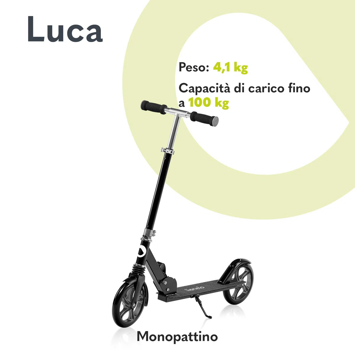 LIONELO LUCA Monopattino pieghevole per Bambini e adulti fino a Regiolable e leggero solo Costruzione solida Ruote Ammortizzatori ShockResist, Freno