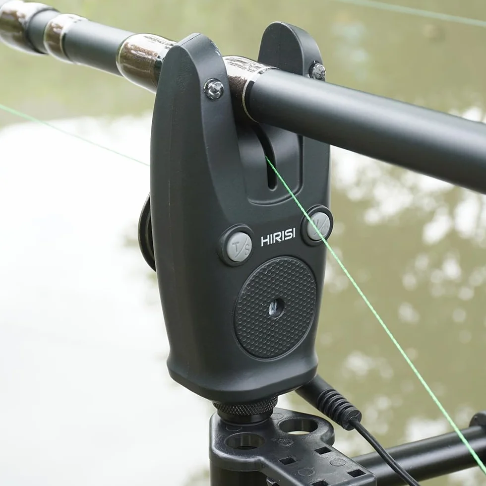 Hirisi Tackle Allarme di morso di pesca wireless impostato in borsa per il trasporto (FBM-S5-3)