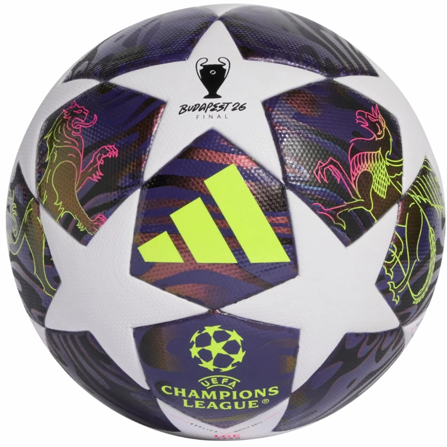 adidas UEFA Champions League Final J350 Replica Ball JX9098, Palloni da calcio unisex, Multicolore, Taglia 4