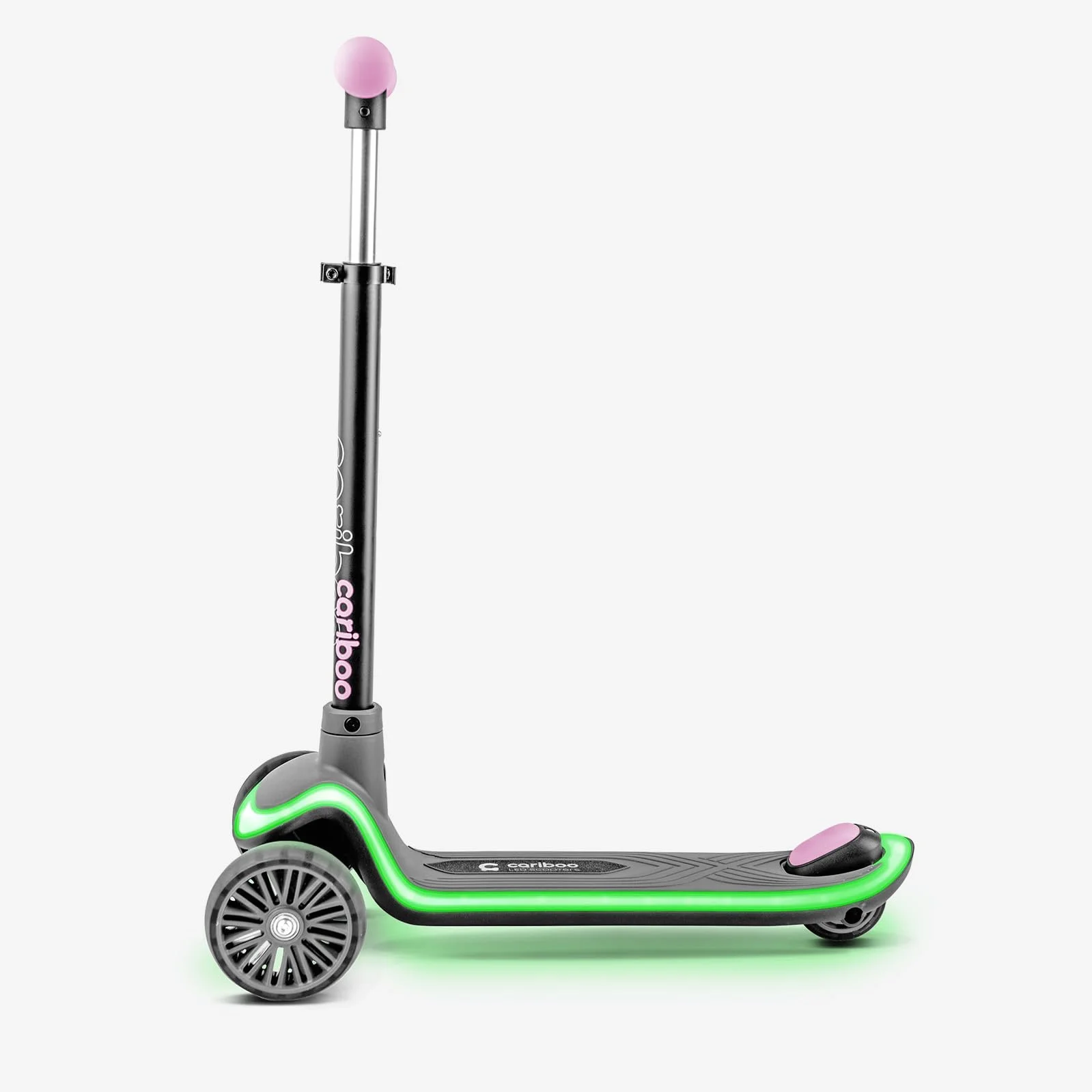 Cariboo Monopattino Bambino de 3 Anni - Scooter a 3 Ruote con Manubrio Regolabile e Luci LED - LEDstar