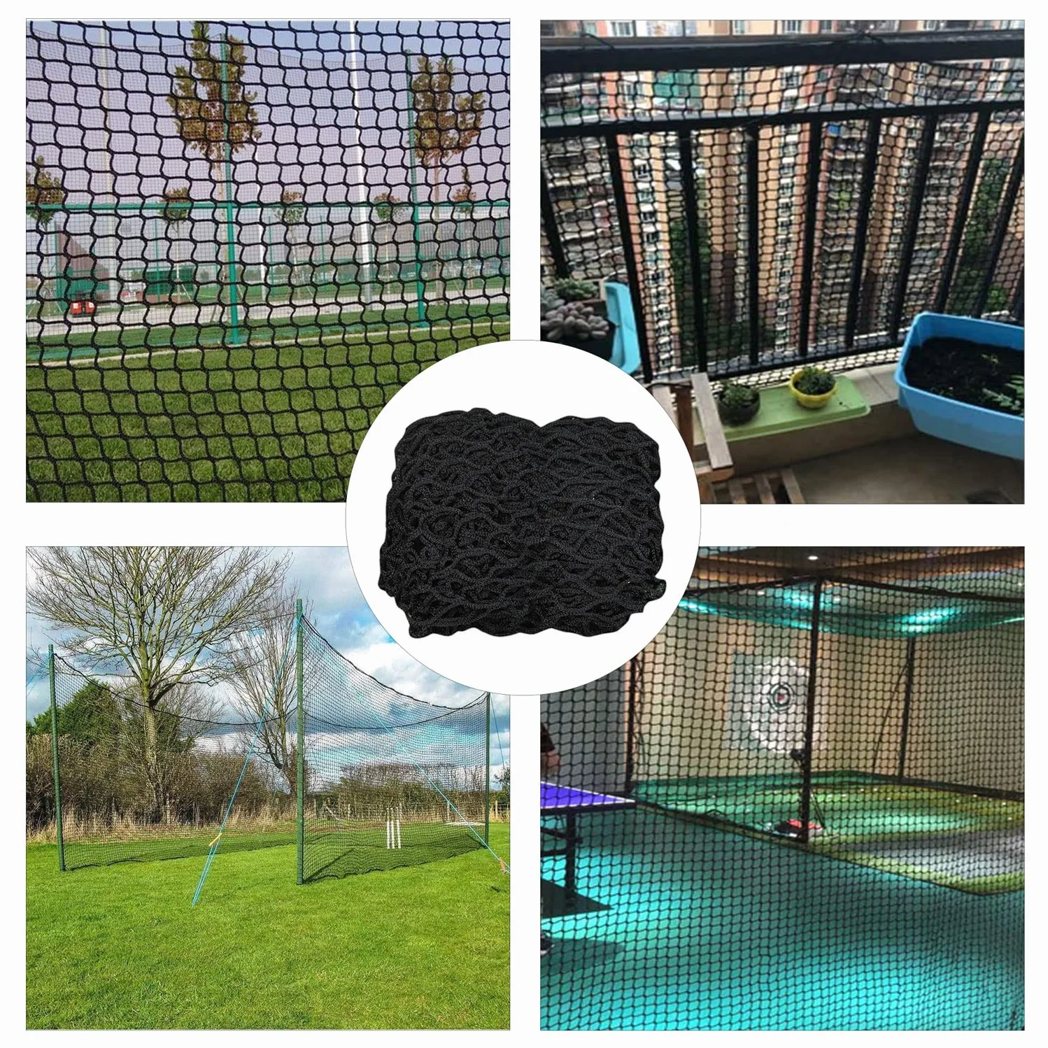 Rete di sicurezza per bambini, per scale, recinzione, protezione di sicurezza, rete di copertura per rimorchi Baseball Softball Return Trainer Net Sport Ball Stop Net Rete protettiva senza