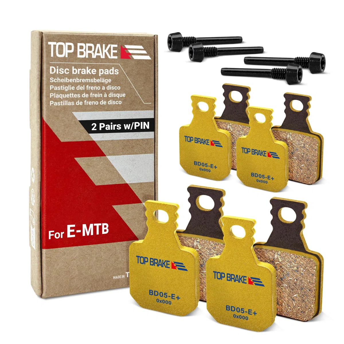 TOP BRAKE Pastiglie per freni a disco compatibili con MAGURA MT5 MT5E MT7 MT7 PRO MT Trail Front MT Thirty | MTB eMTB Trail All mountain Downhill Enduro | 2026 iF Design Award