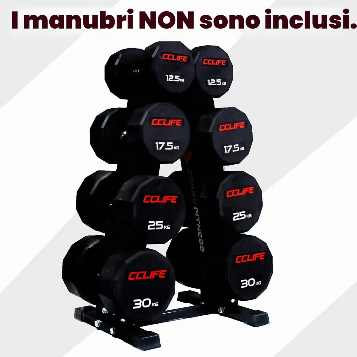 CCLIFE ZERRO Rastrelliera Manubri Porta pesi manubri Supporto per manubri per Palestra Casa(capacità di Peso 300 kg,No Manubri)