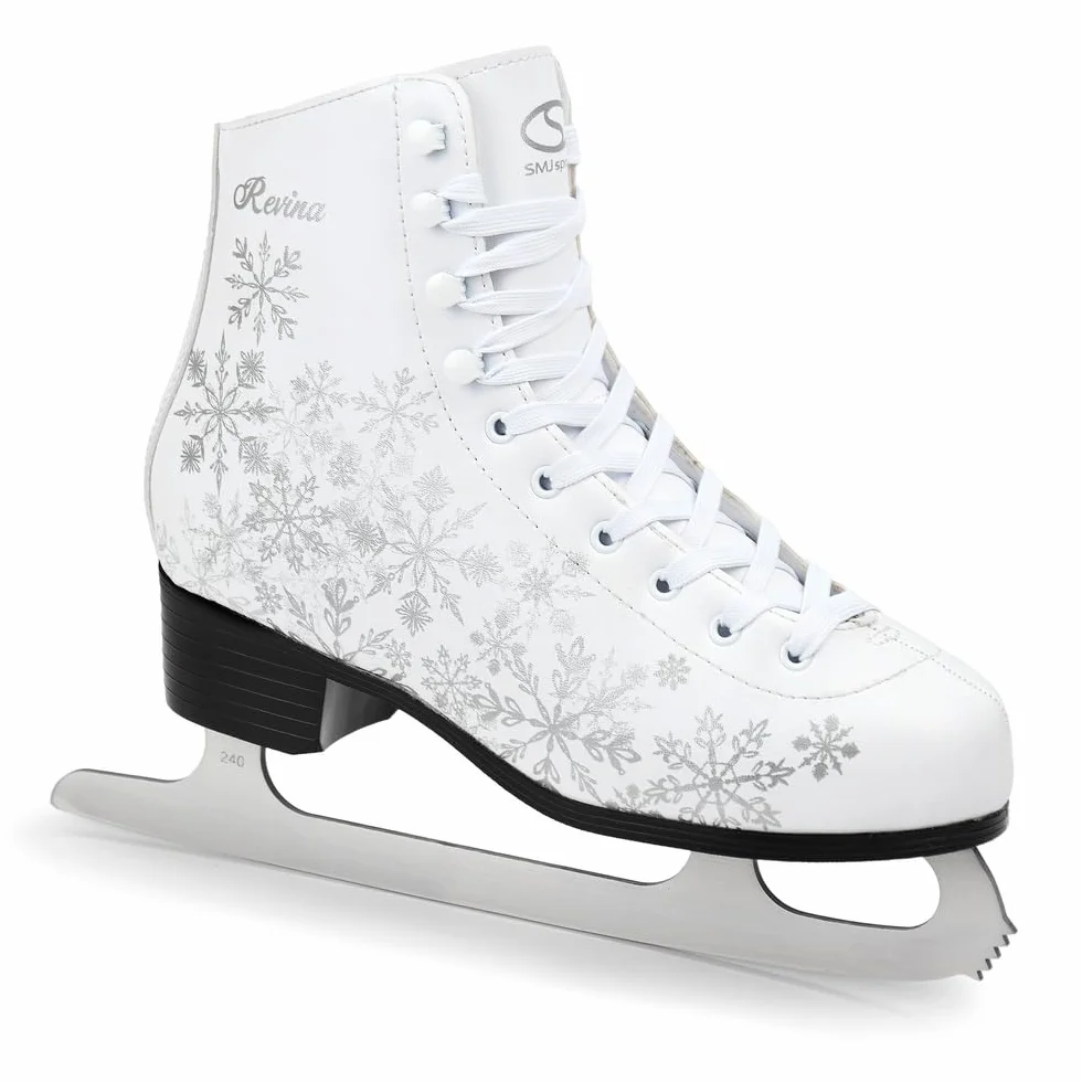 MADIVO SMJ Revina Pattini da ghiaccio da donna per pattinaggio artistico classico bianco | Taglie: 36, 37, 38, 39, 40, 41, 42
