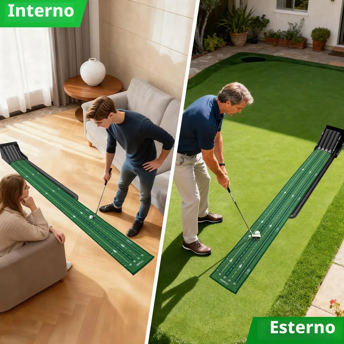 KOFULL Tappetino da golf per interni ed esterni, per casa, ufficio, interni ed esterni