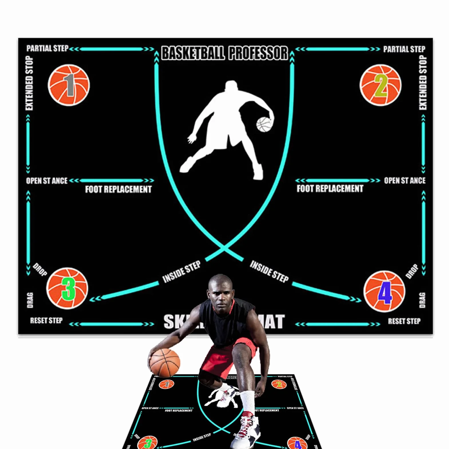Tappeto per Pallacanestro Indoor Pallone Basket Silenzioso