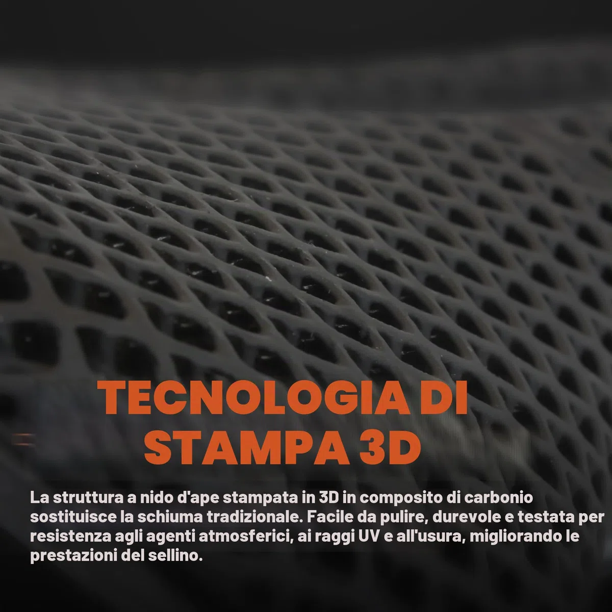 IMPALAPRO Sella in Carbonio Stampata 3D Ultraleggera 250x140mm — Sella 3D Carbonio T800 Alta Rigidità — Sella Bici Ergonomica Traspirante