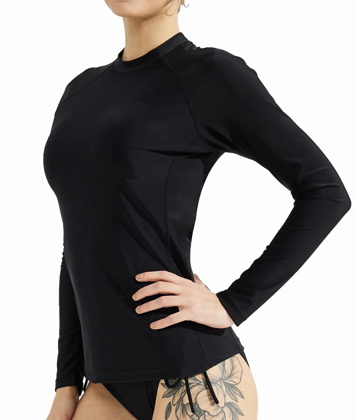 Rash Guard da Donna Maniche Lunghe Protezione Solare per Nuoto Snorkeling Surf