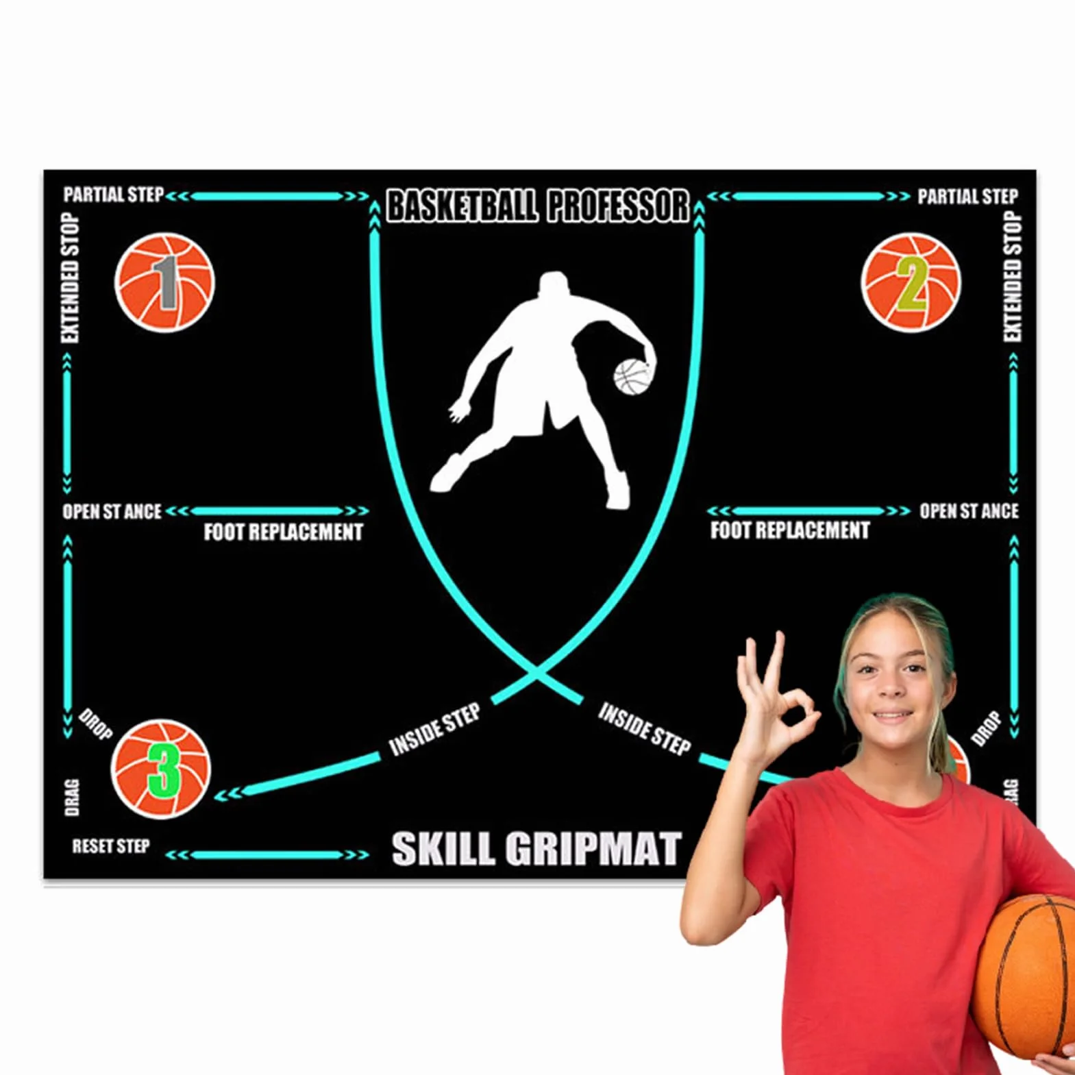 Tappeto per Pallacanestro Indoor Pallone Basket Silenzioso