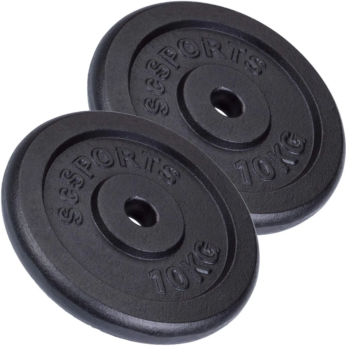 ScSports - 2 Pesi da 10 kg, Diametro Foro 30 mm