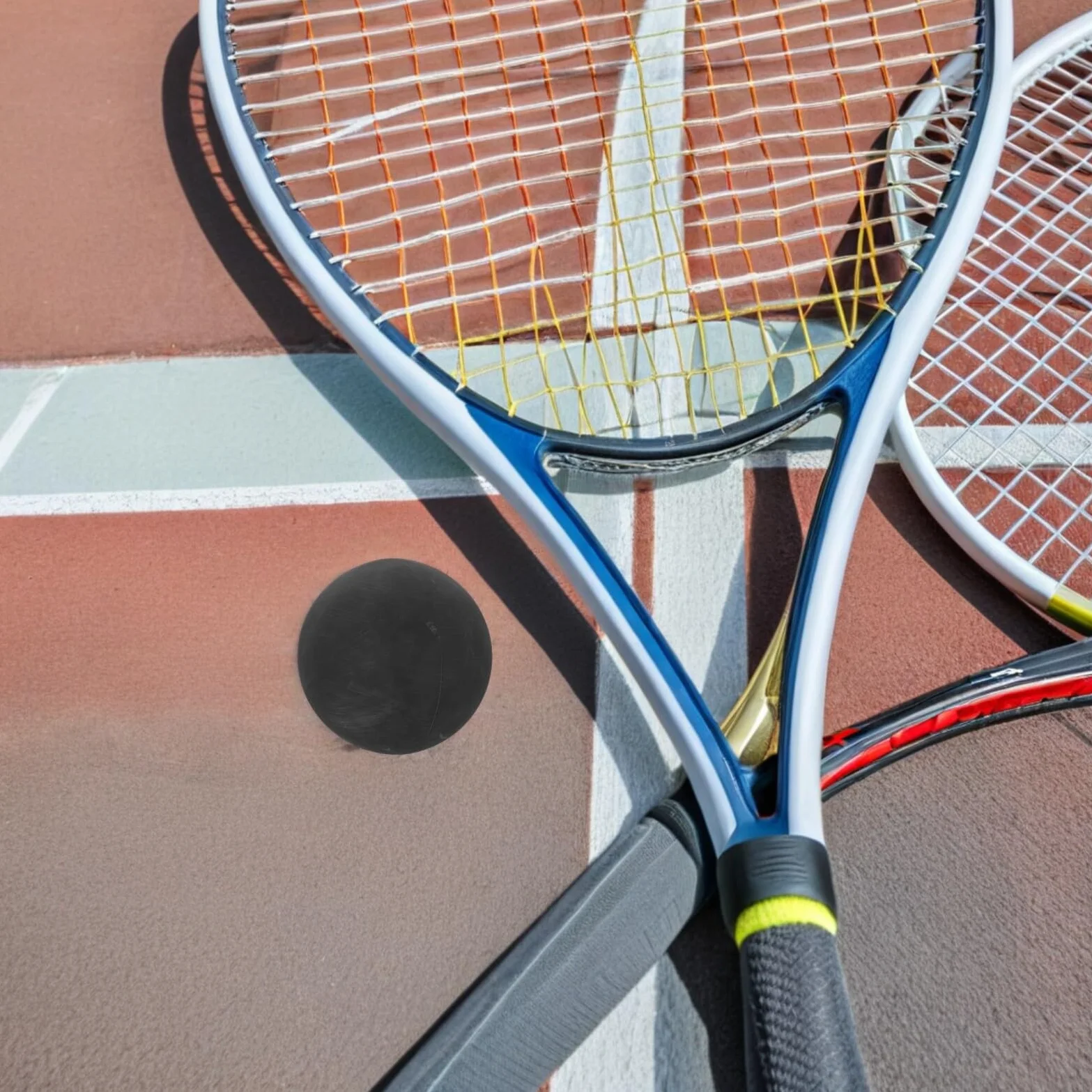 UKCOCO 6 Palline da Racquetball in Gomma Elastica Nere per Allenamento Squash e Giochi di Rimbalzo