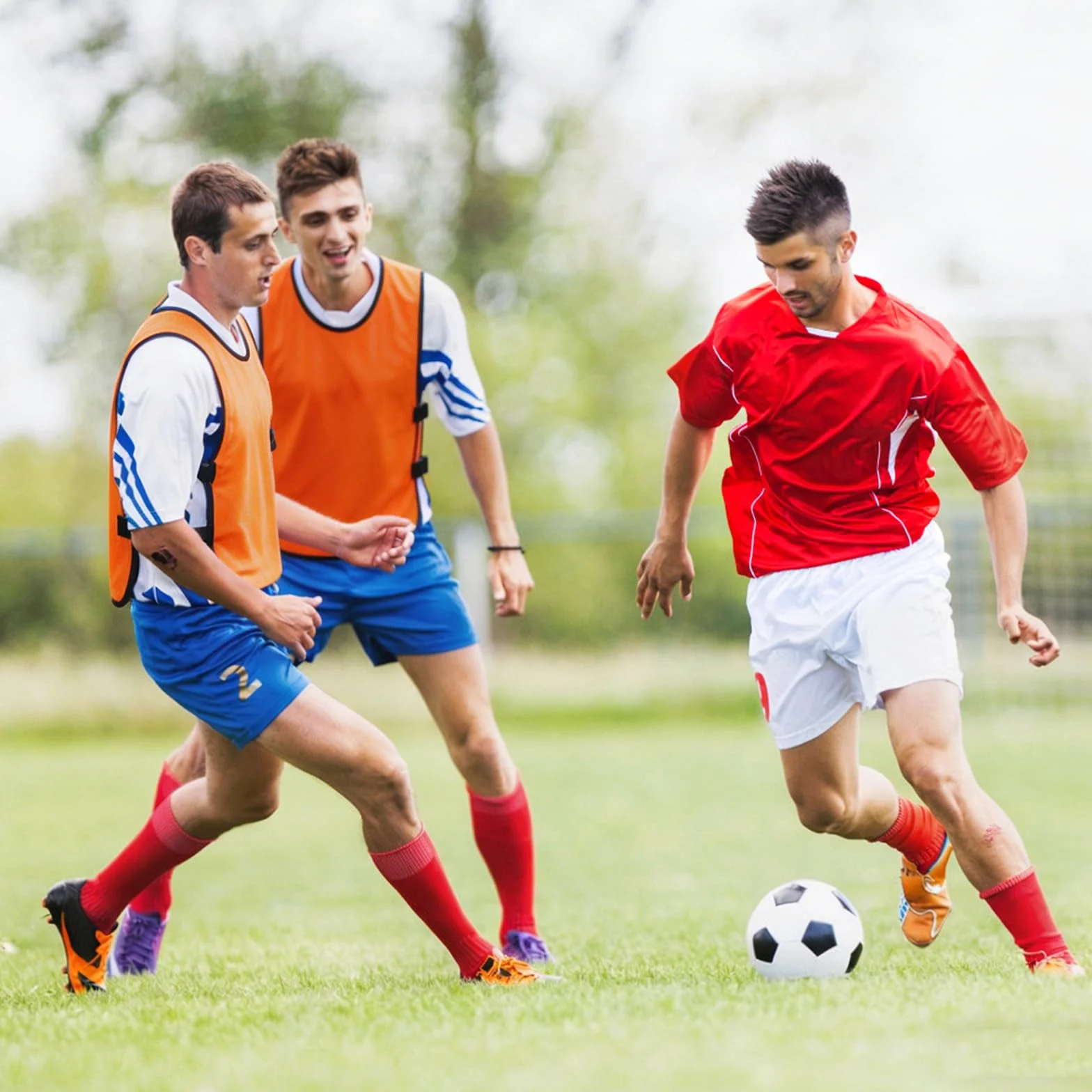 PORFOYO Set di 14 Canotte da Calcio per Adulti 70x47 cm Bavaglini Sportivi per Allenamento