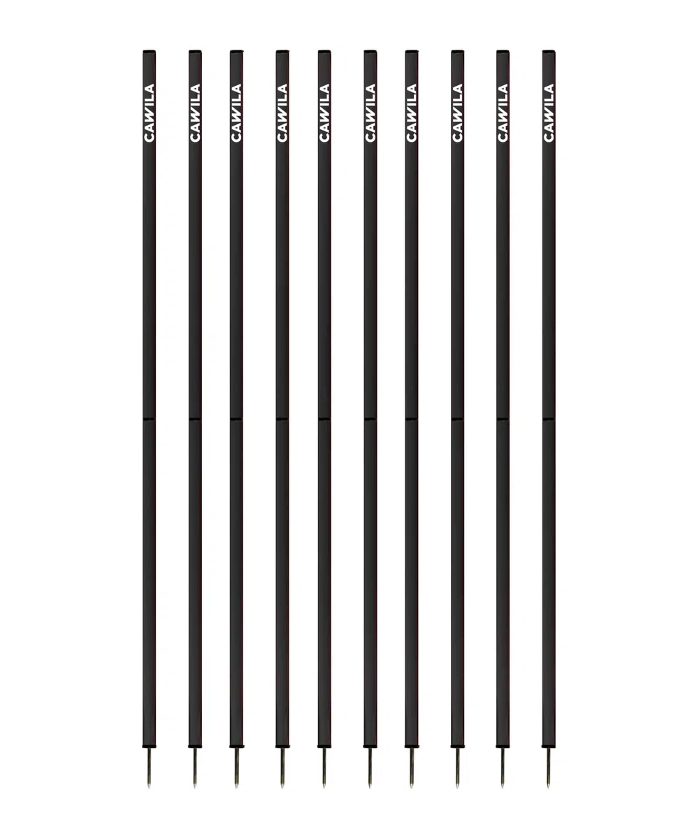Cawila Set da 10 pezzi, lunghezza 170 cm, nero, taglia unica