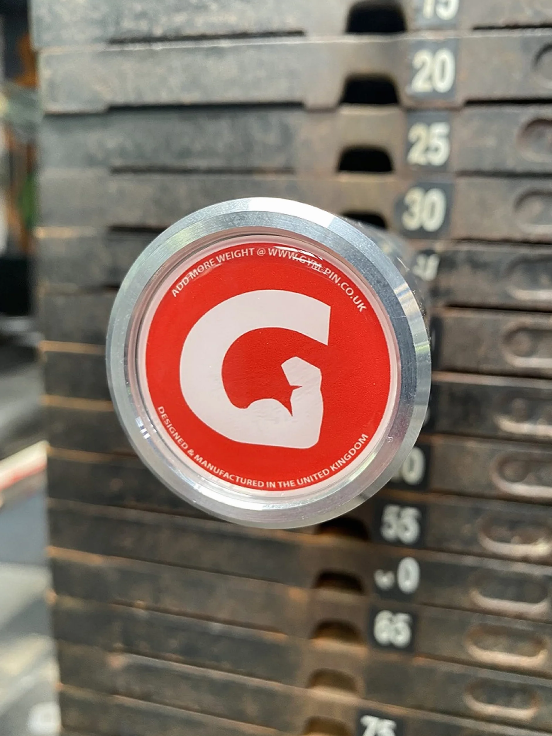 GymPin The Original 5,1 cm 5,1 cm Olympic Plate Holder – Cable Stack Extender – Power Stack Pin – Heavy Duty Gym Pin Gear
