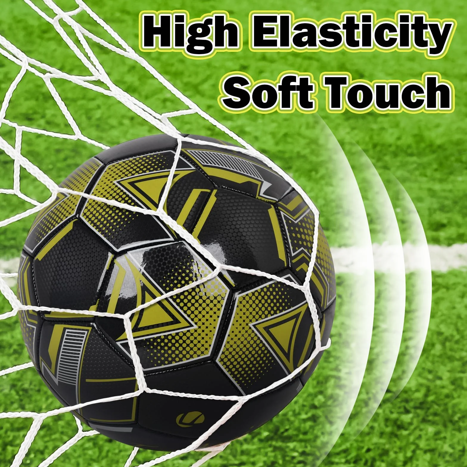 Pallone da Calcio in Pelle Misura 5 con Pompa, Pallone da Calcio per Allenamento Indoor e Outdoor