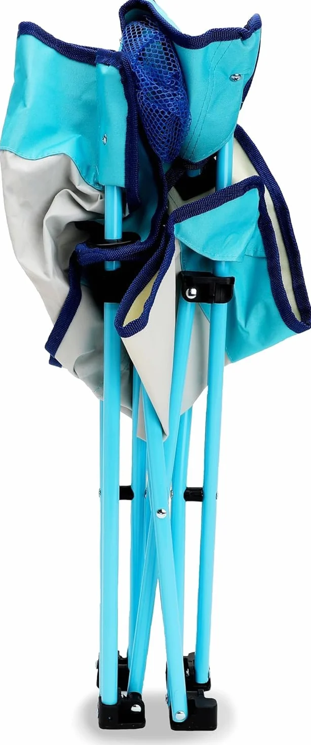 Toyland® Bluey & Bingo sedia da campeggio pieghevole per bambini con portabicchieri e borsa portaoggetti - Perfetta per gite in campeggio, spiaggia e giardino