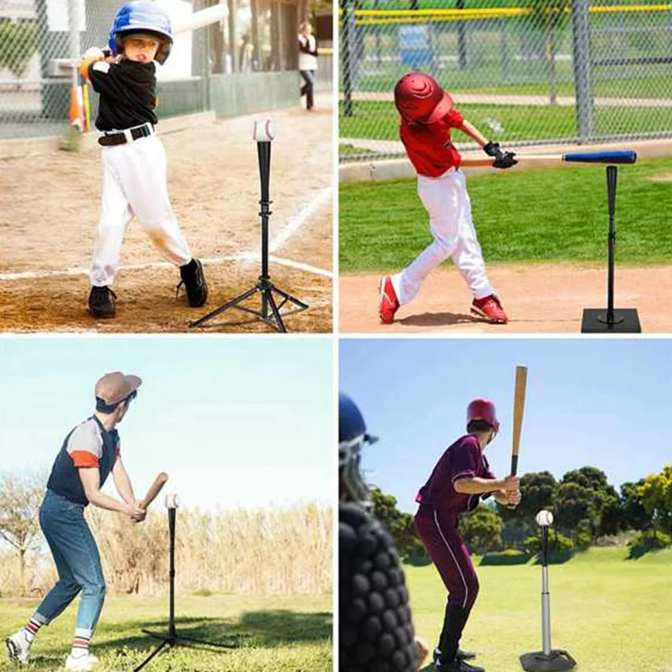 29,5 Pollici-45,3 Pollici Tee da Battuta per Baseball Softball per Colpire Altezza Regolabile Allenamento Pratico Supporto per Palla da Viaggio Durevole Facile Installazione