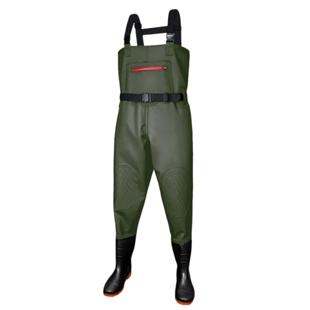 Scafandro da Pesca per Uomini e Donne,Waders Pesca PVC con Stivali da Pesca,Trampolieri da Pesca Impermeabili,Attrezzatura da Pesca,Waders Pesca Abbigliamento con ginocchia rinforzate Tagliano36-47