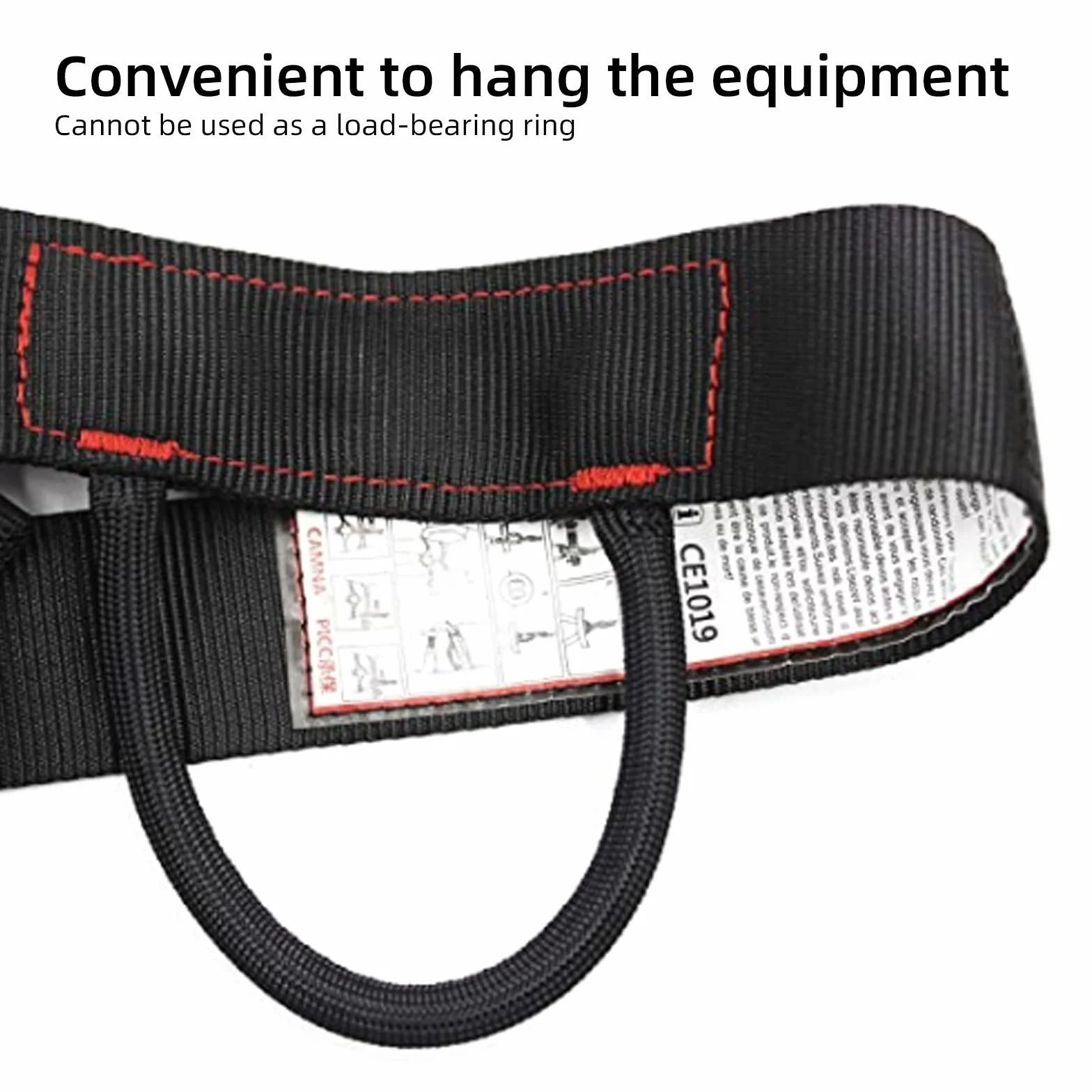 Imbracatura da Arrampicata a Metà Corpo, Cintura per Alpinismo, Anticaduta, Donna Uomo (Nero Rosso)