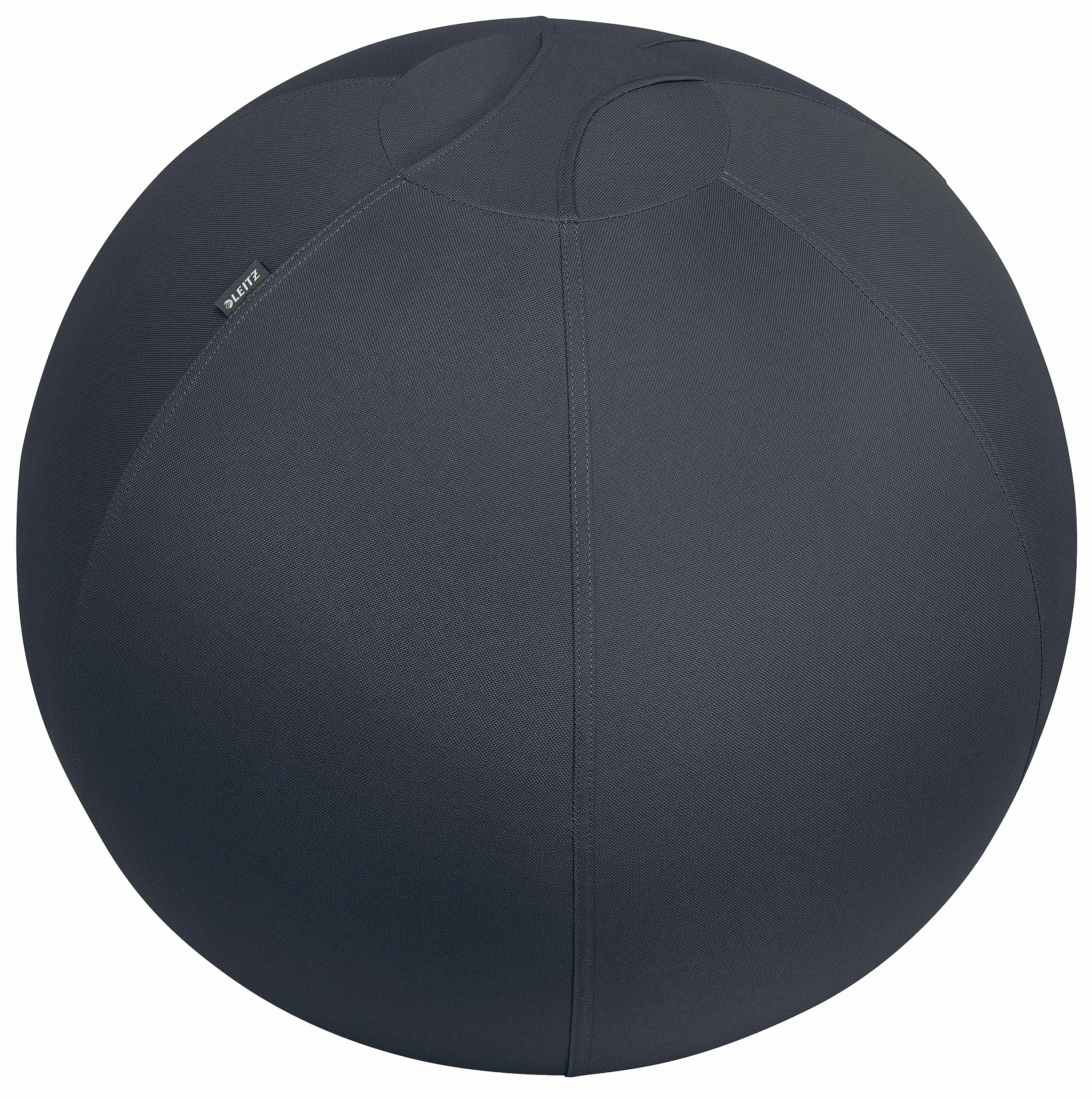 Leitz Ergo Palla da Seduta Active con funzione di arresto, alternativa ergonomica alla sedia, diametro 65 cm, con rivestimento in tessuto, pompa ad aria manuale e 2 spine, Grigio Velluto, 65420089