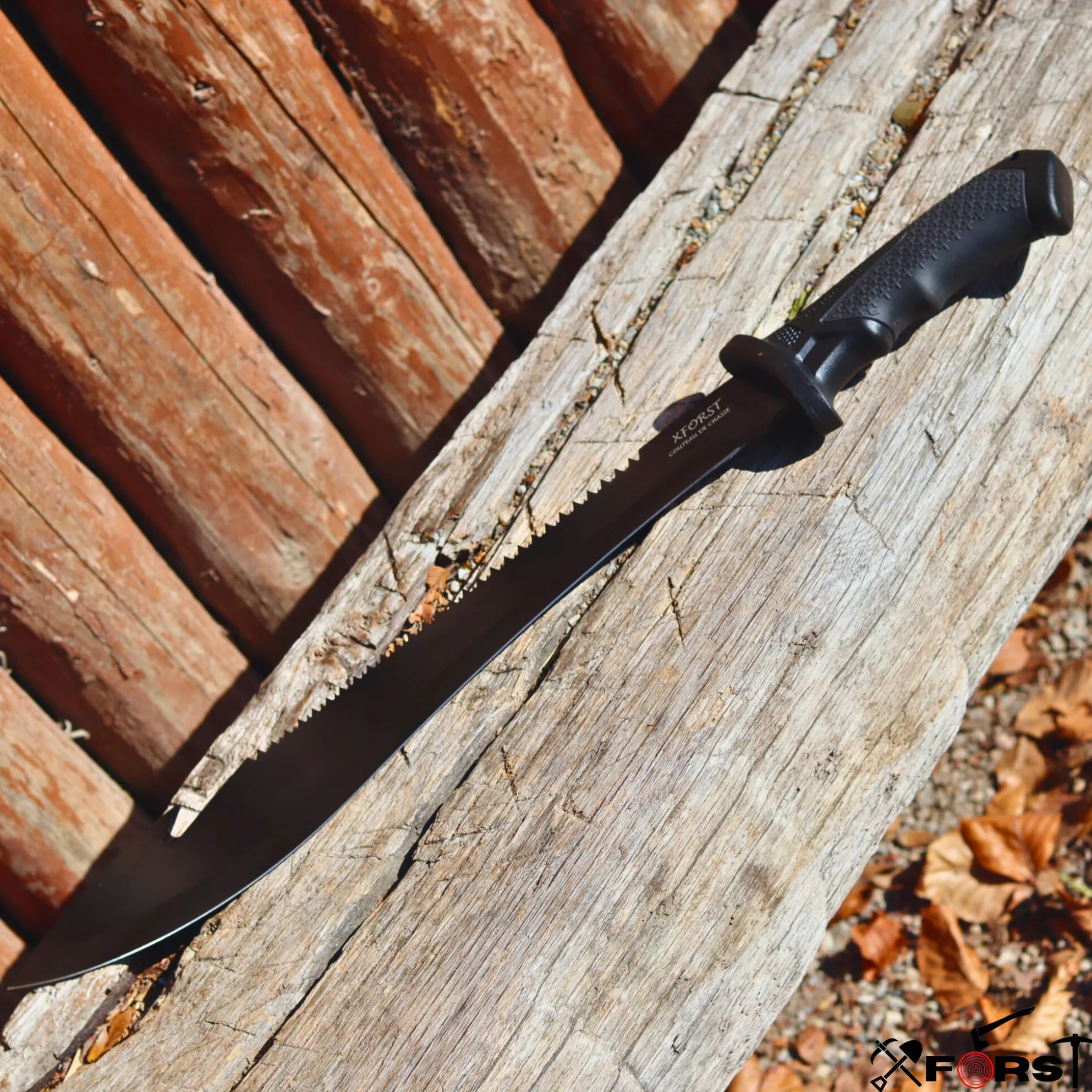 Xforst Coltello da caccia da esterno manico TPE fodero Oxford