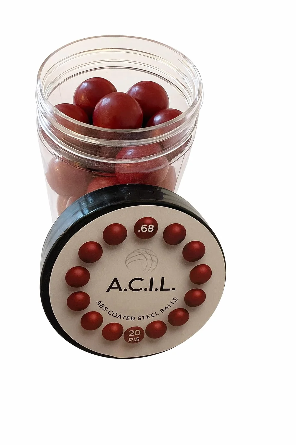 ABS-Coated Steel Balls .68 Cal – 10 grams Solid Precision Rounds for Paintball, RAM & Home Defense – Durable Reusable Hard Nylon Shell Projectiles – 20 Pieces