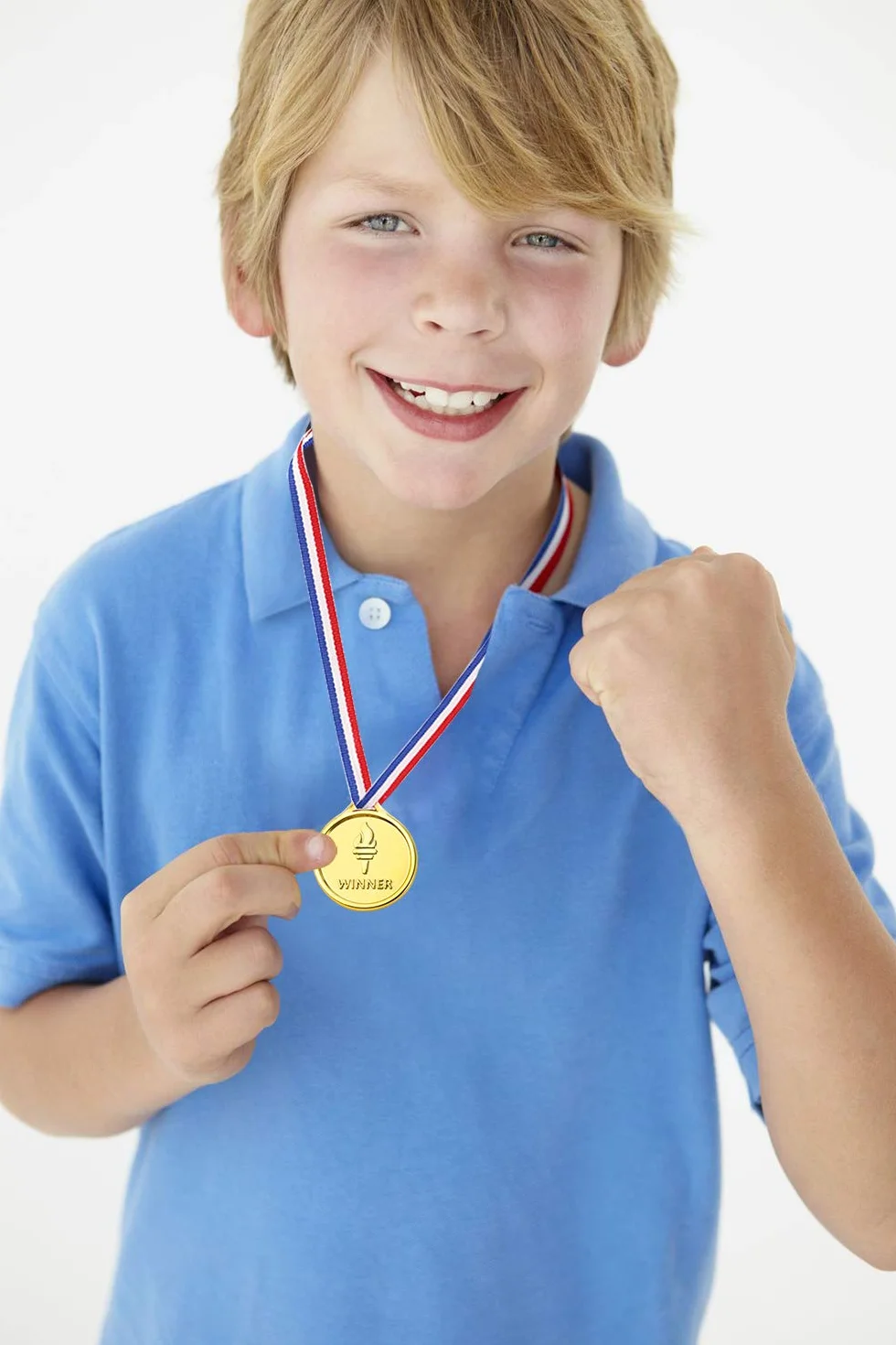 100 Pezzi Plastica Bambini Winner Medaglie Oro Medaglie Vincitore Festa Concorrenza Ricompensa