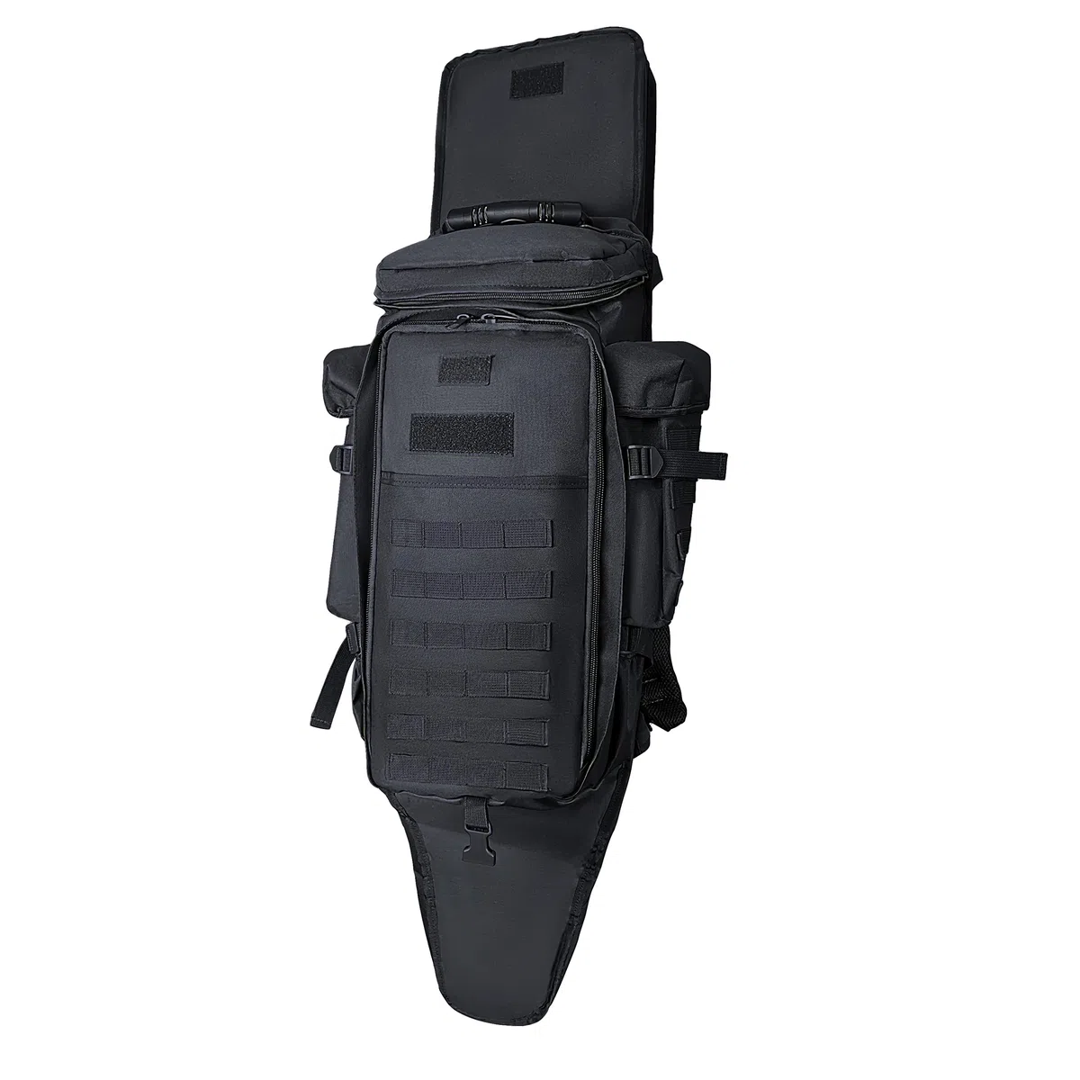 Alephnull Zaino tattico per fucili Borsa telescopica doppia per fucili Custodia impermeabile in poliestere per fucili Compatibile con MOLLE per caccia, tiro, pesca, escursionismo, trekking, campeggio
